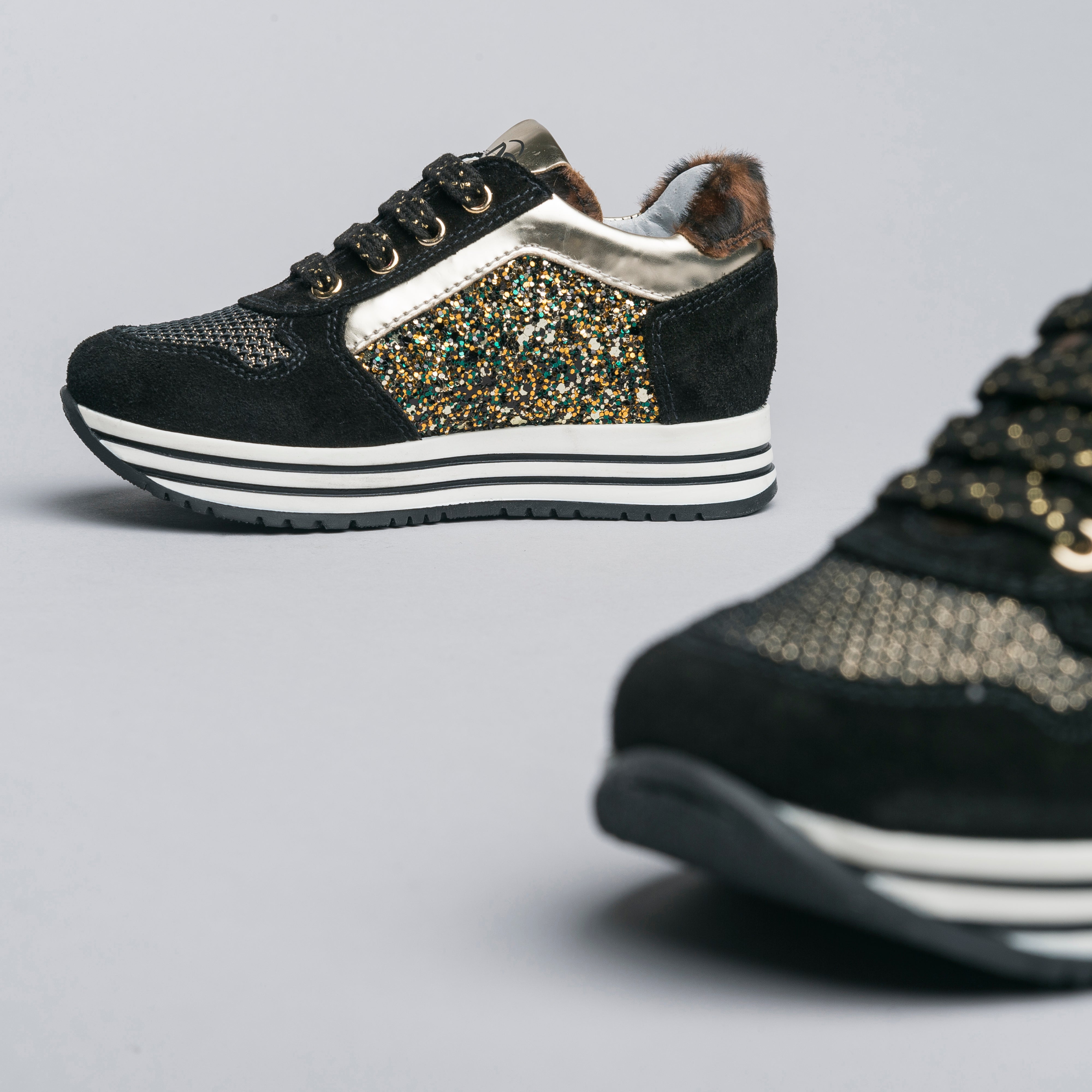 Sneakers Junior da Bambina in Camoscio e Tela