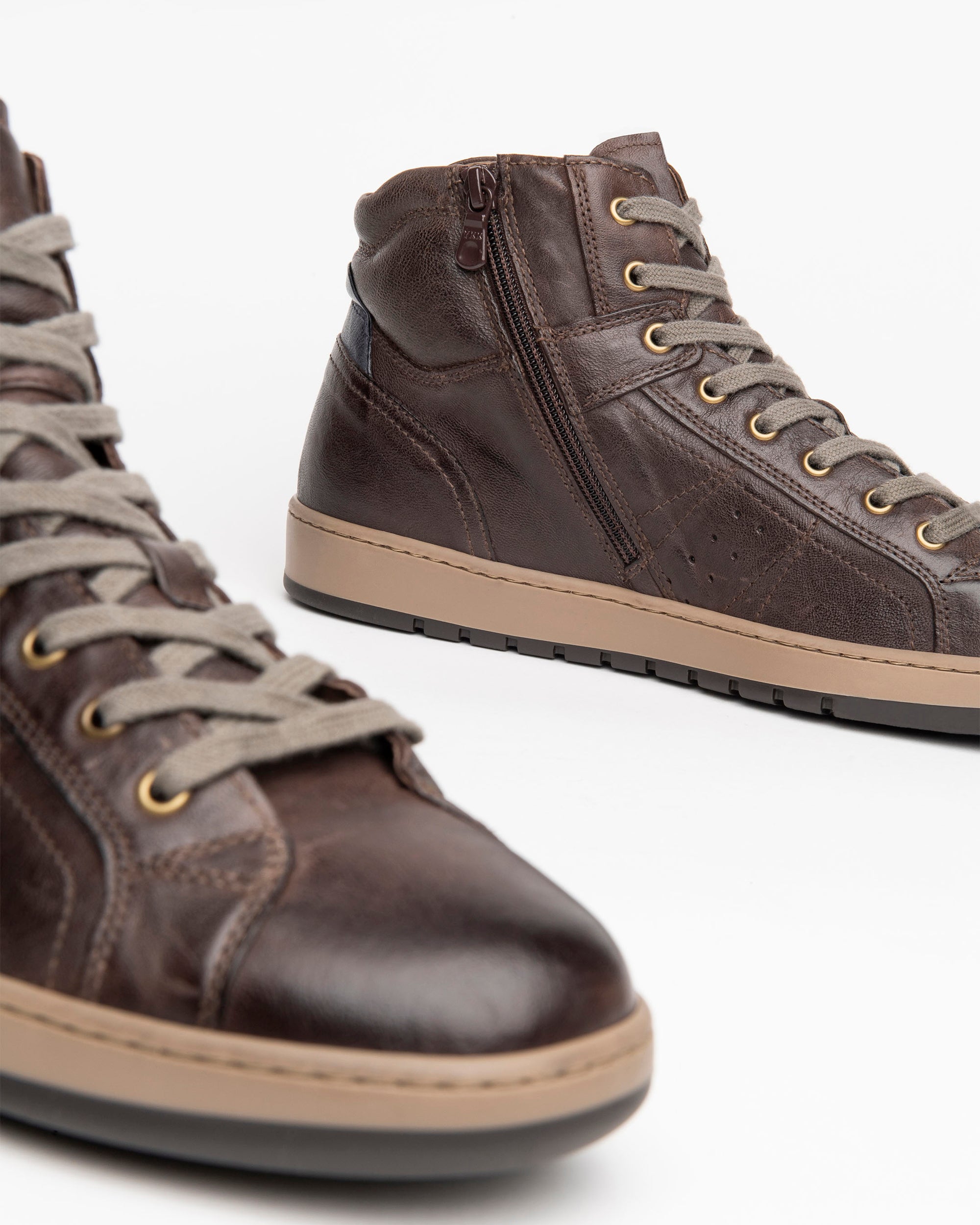 Men’s high top leather sneakers
