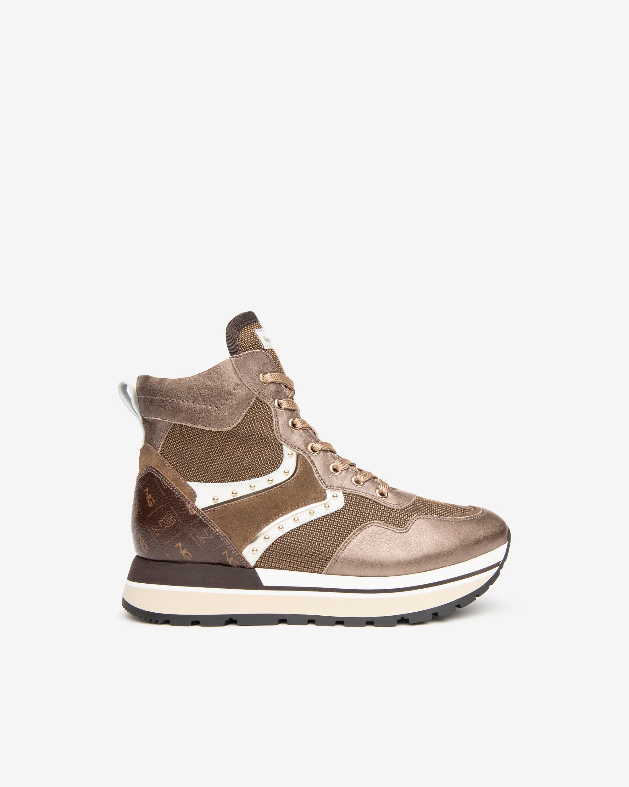Sneakers Alte Donna in Camoscio e Pelle
