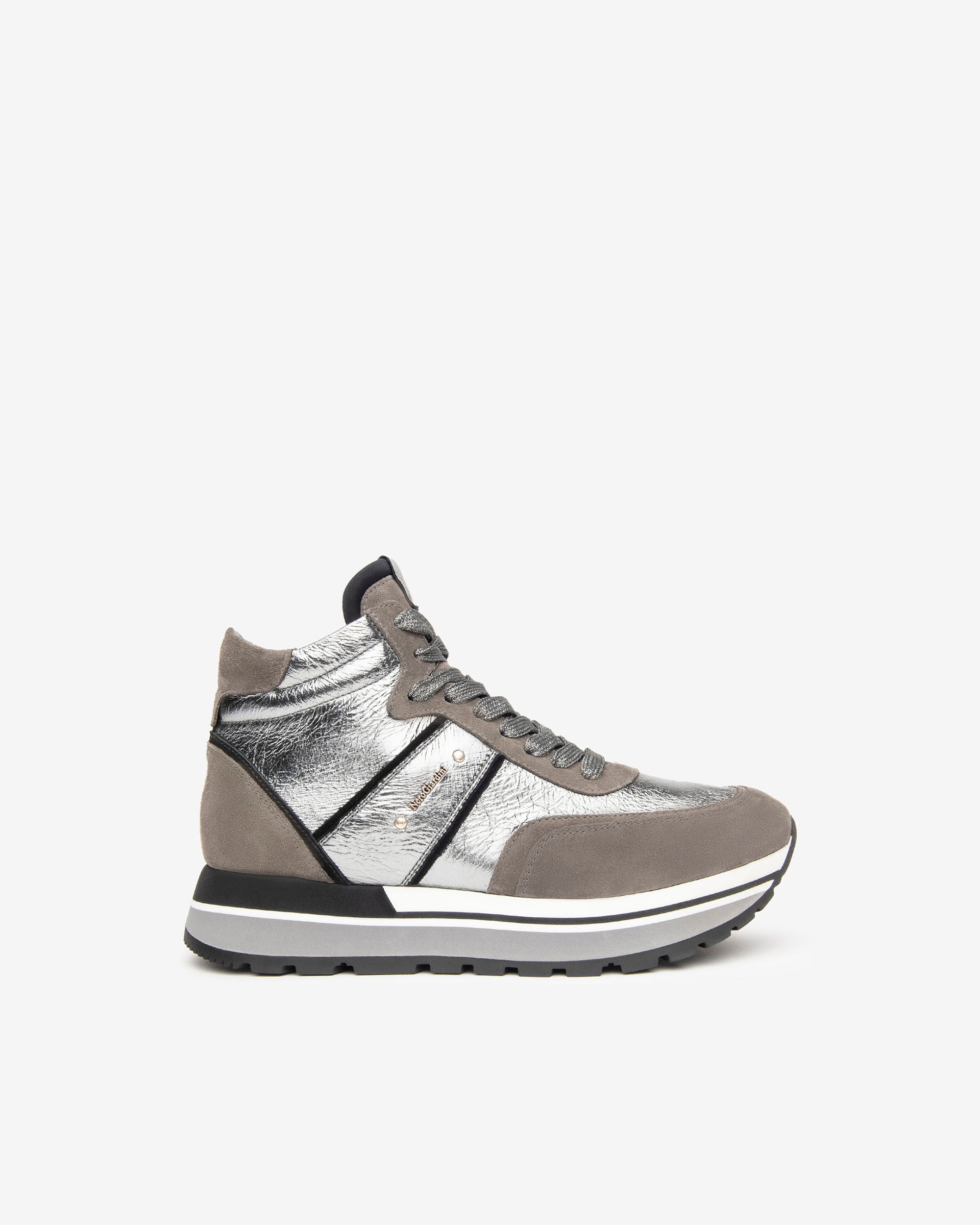 Sneakers Alte Donna in Camoscio e Pelle