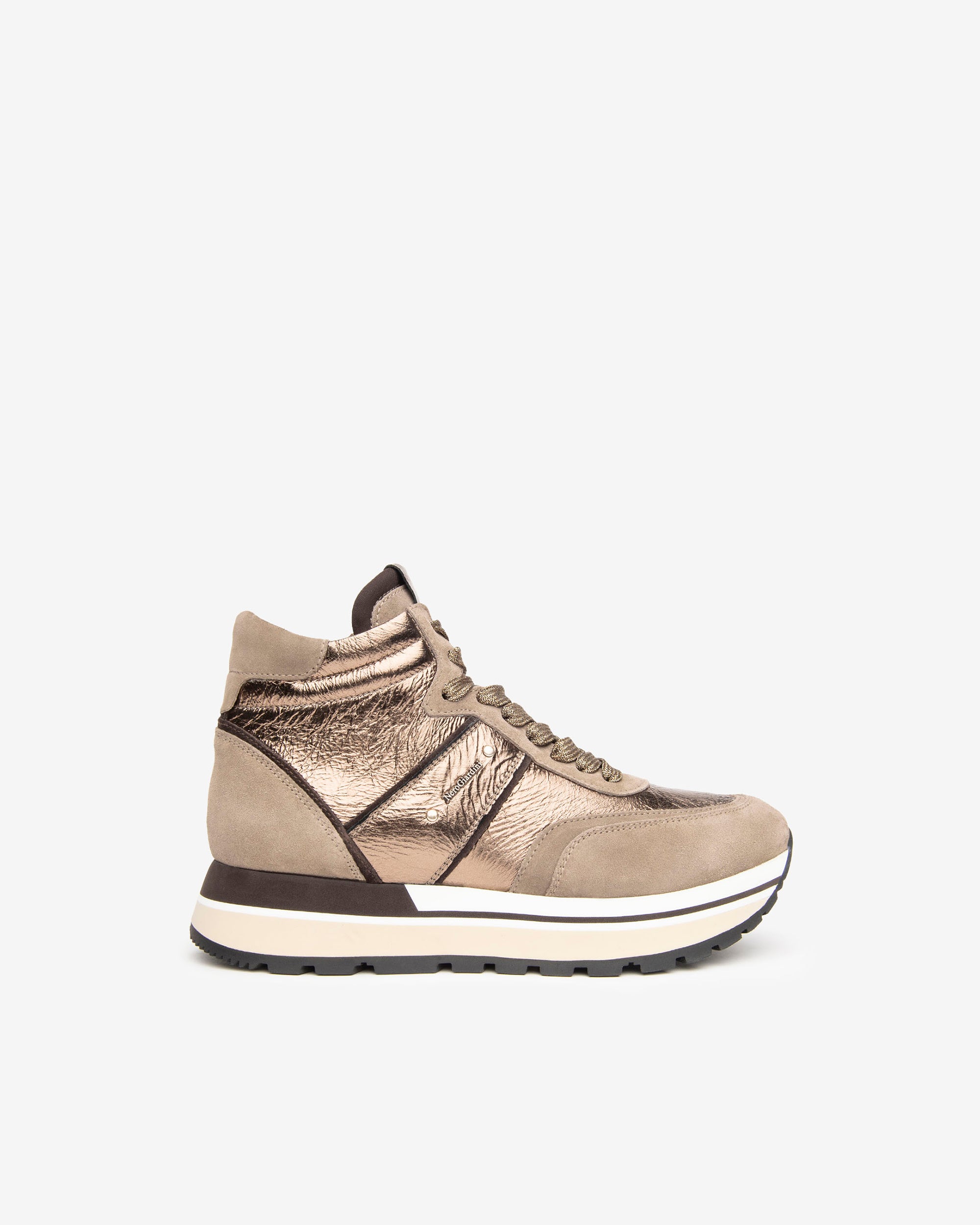 Sneakers Alte Donna in Camoscio e Pelle