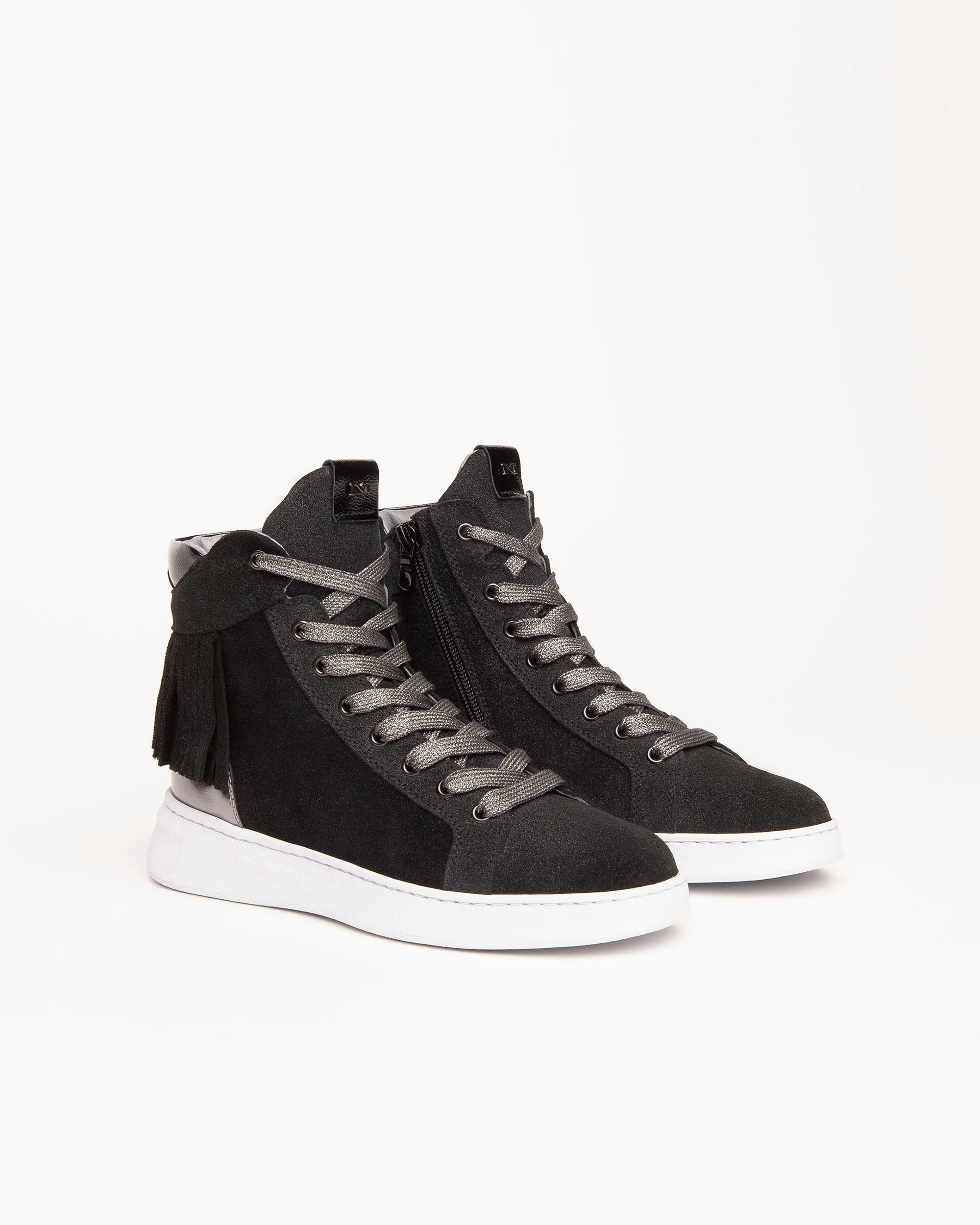 Sneakers Alte Donna in Camoscio e Pelle
