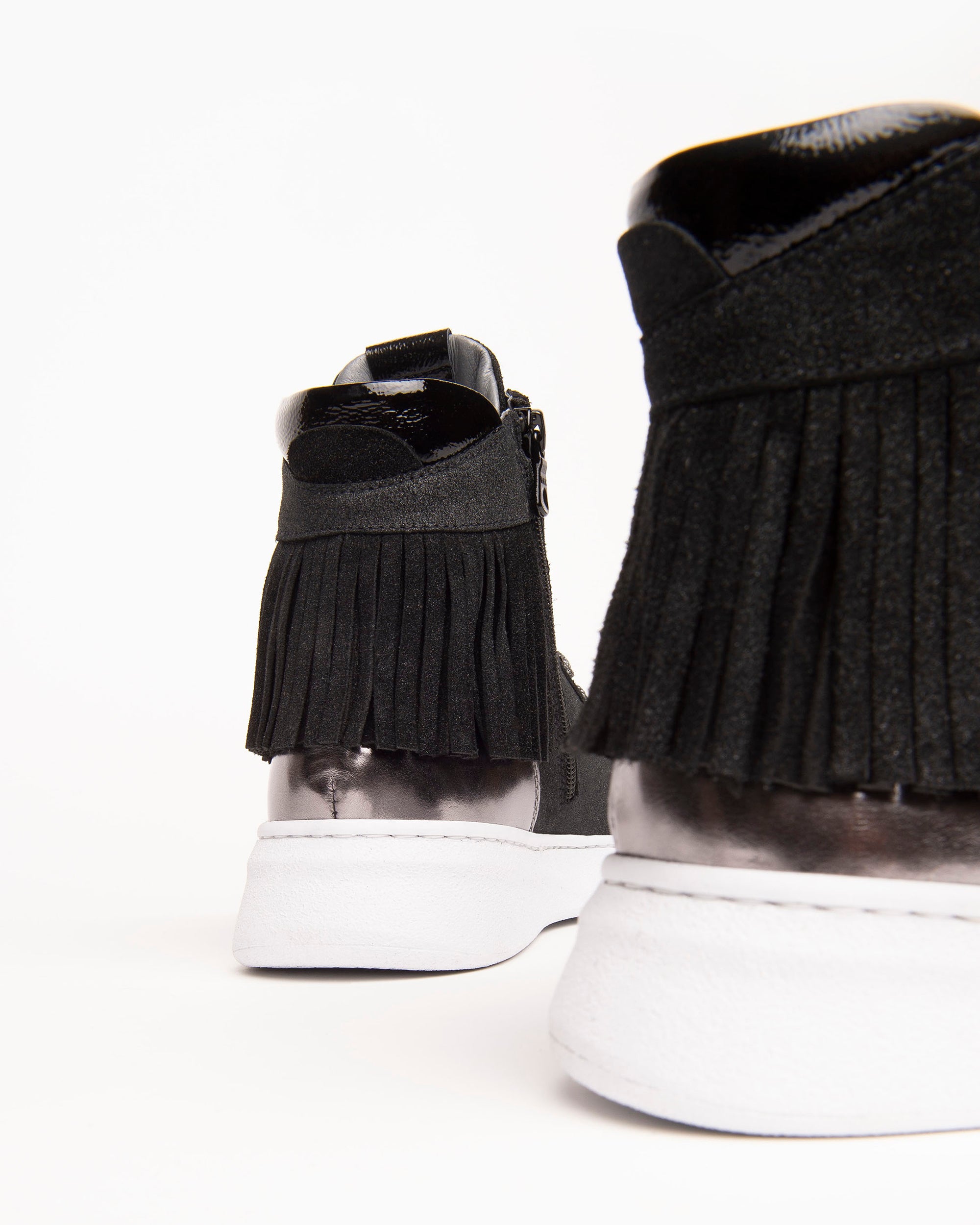 Sneakers Alte Donna in Camoscio e Pelle