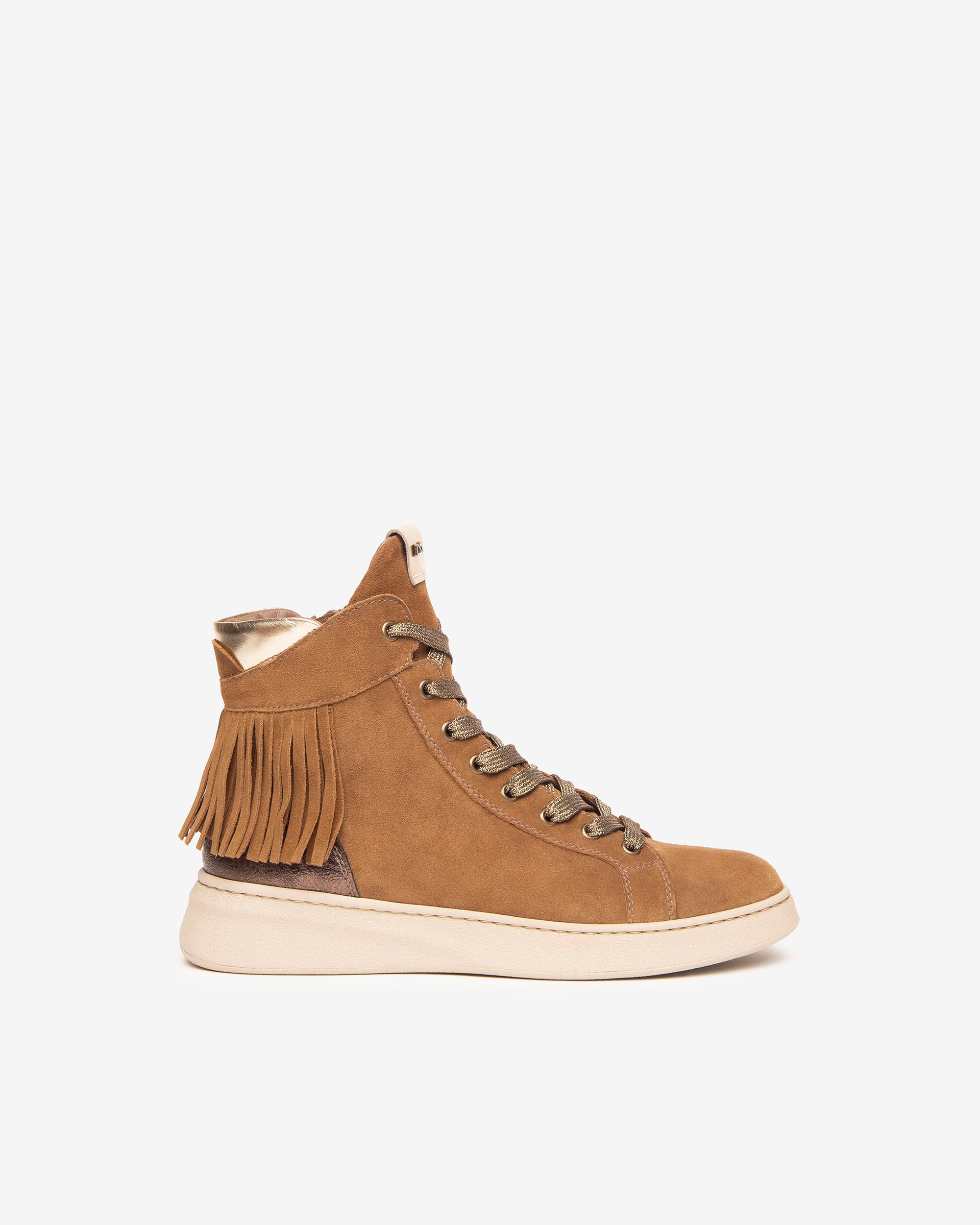 Sneakers Alte Donna in Camoscio e Pelle