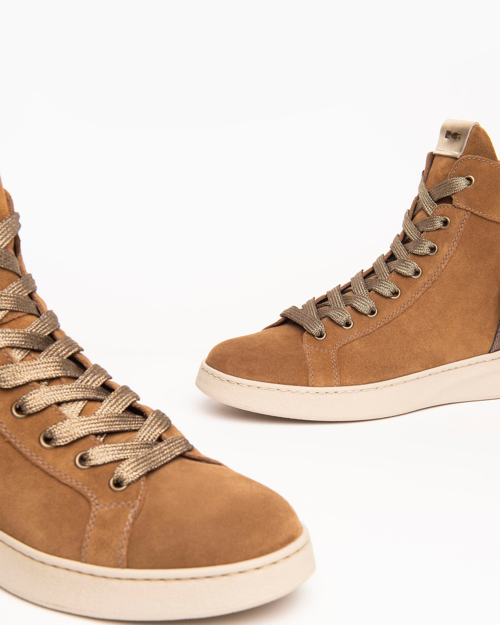 Sneakers Alte Donna in Camoscio e Pelle