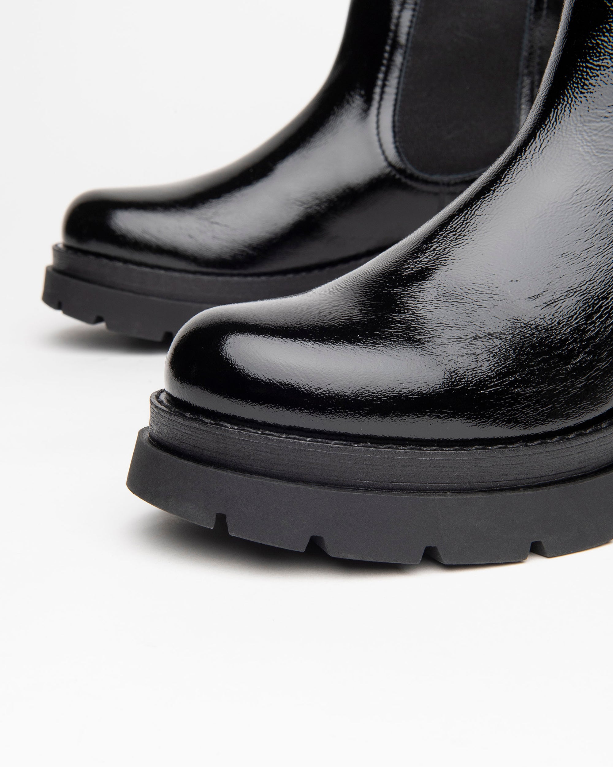 Women’s Patent Chelsea Boots