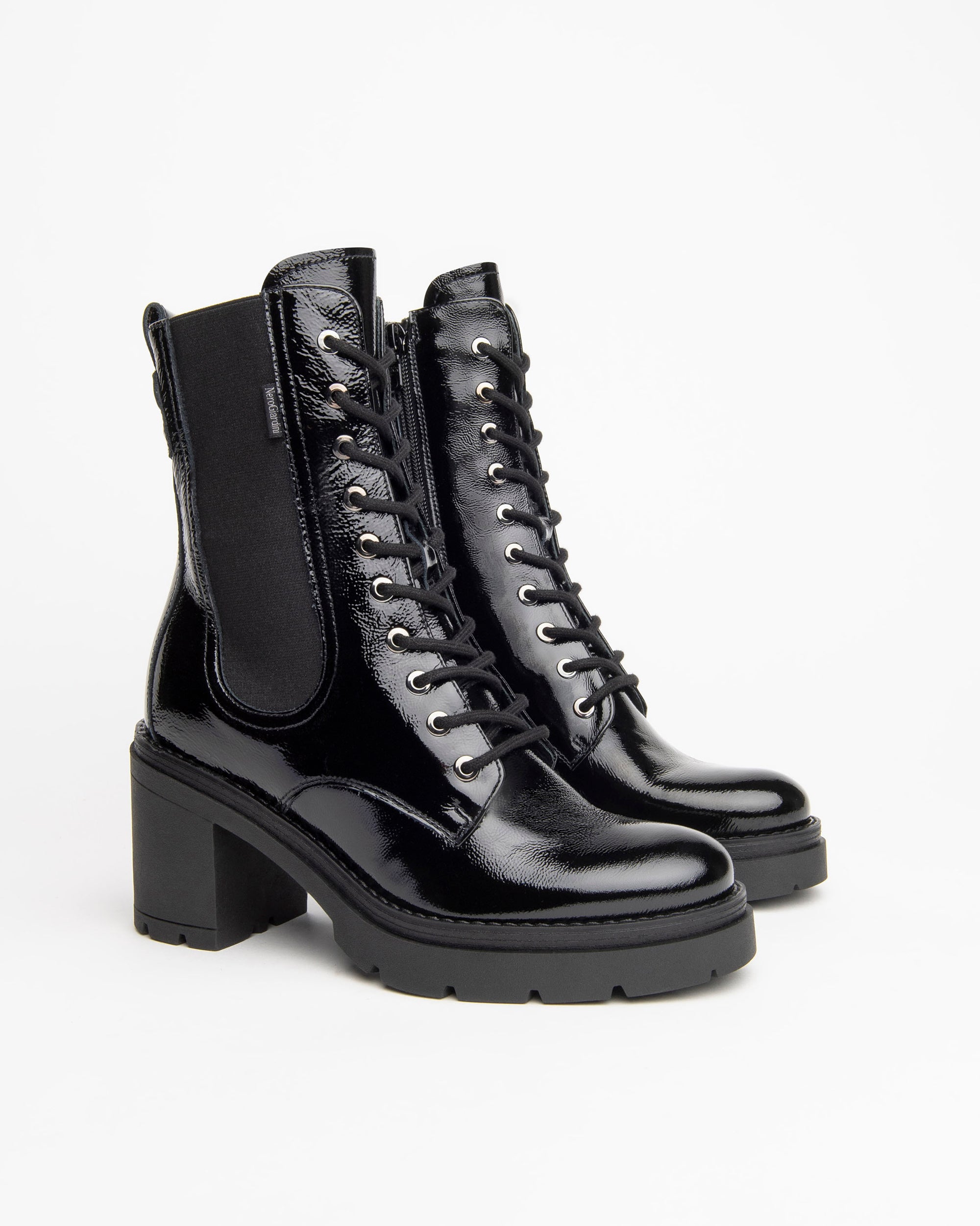 Women’s Patent Combat Boots