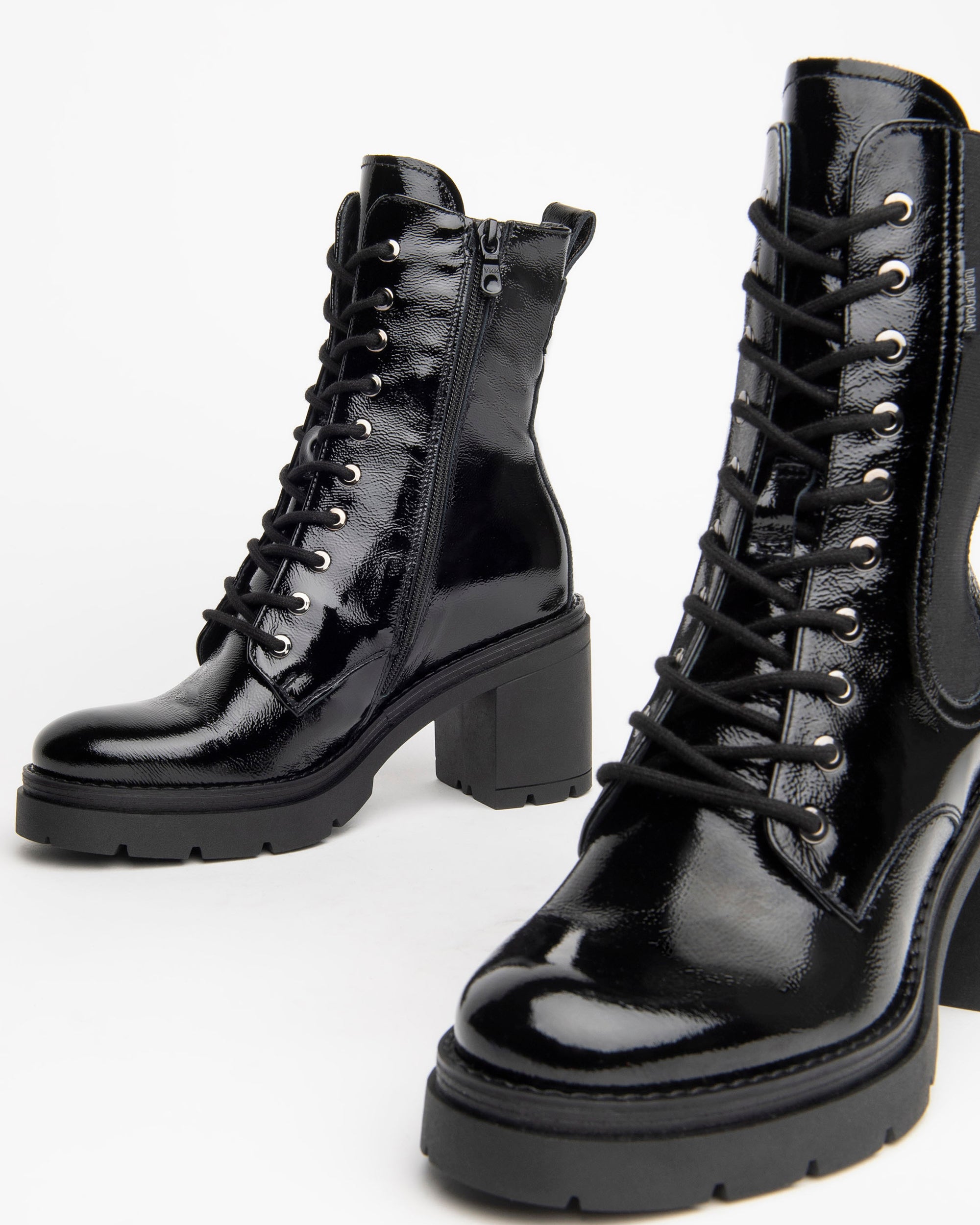 Women’s Patent Combat Boots