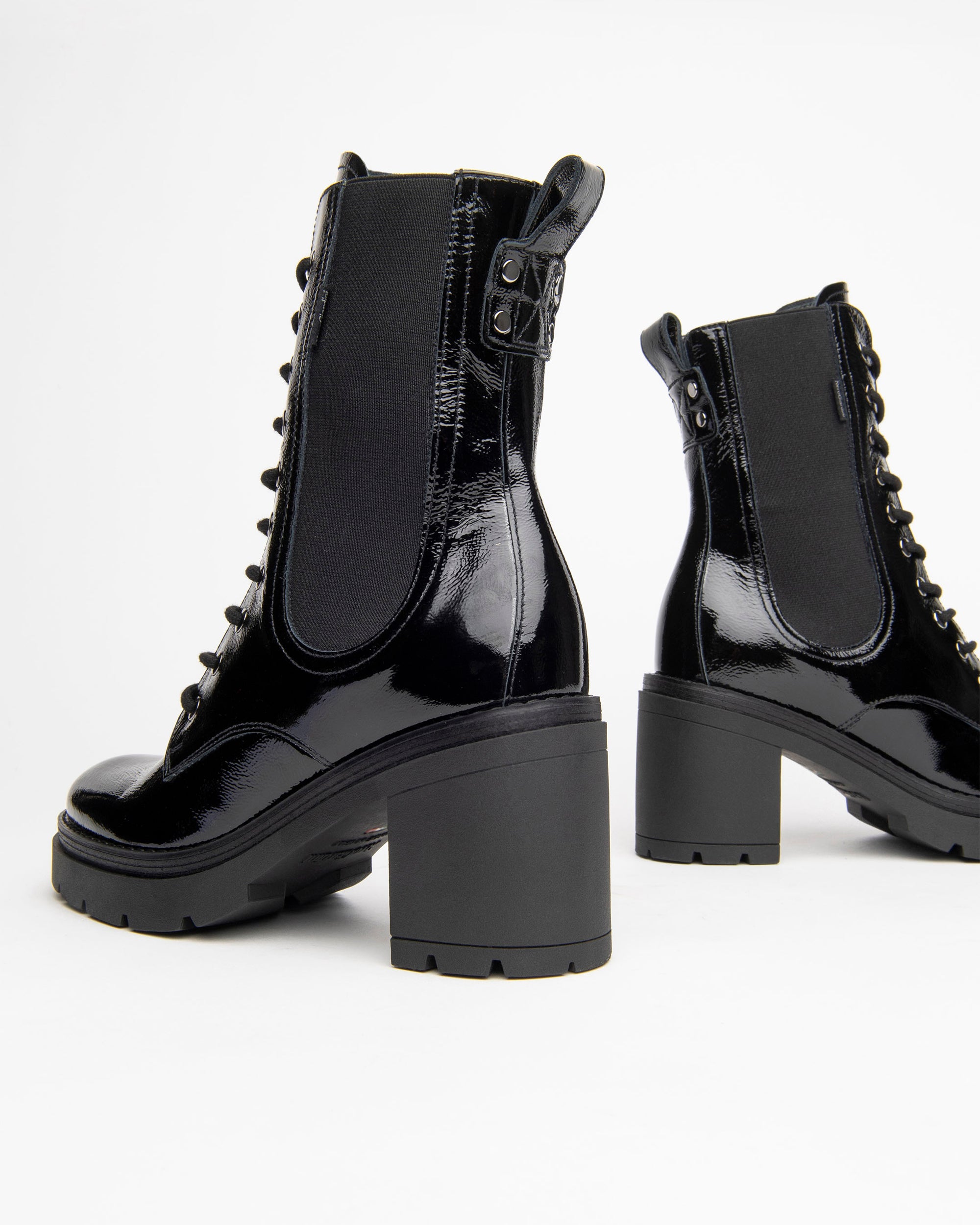 Women’s Patent Combat Boots
