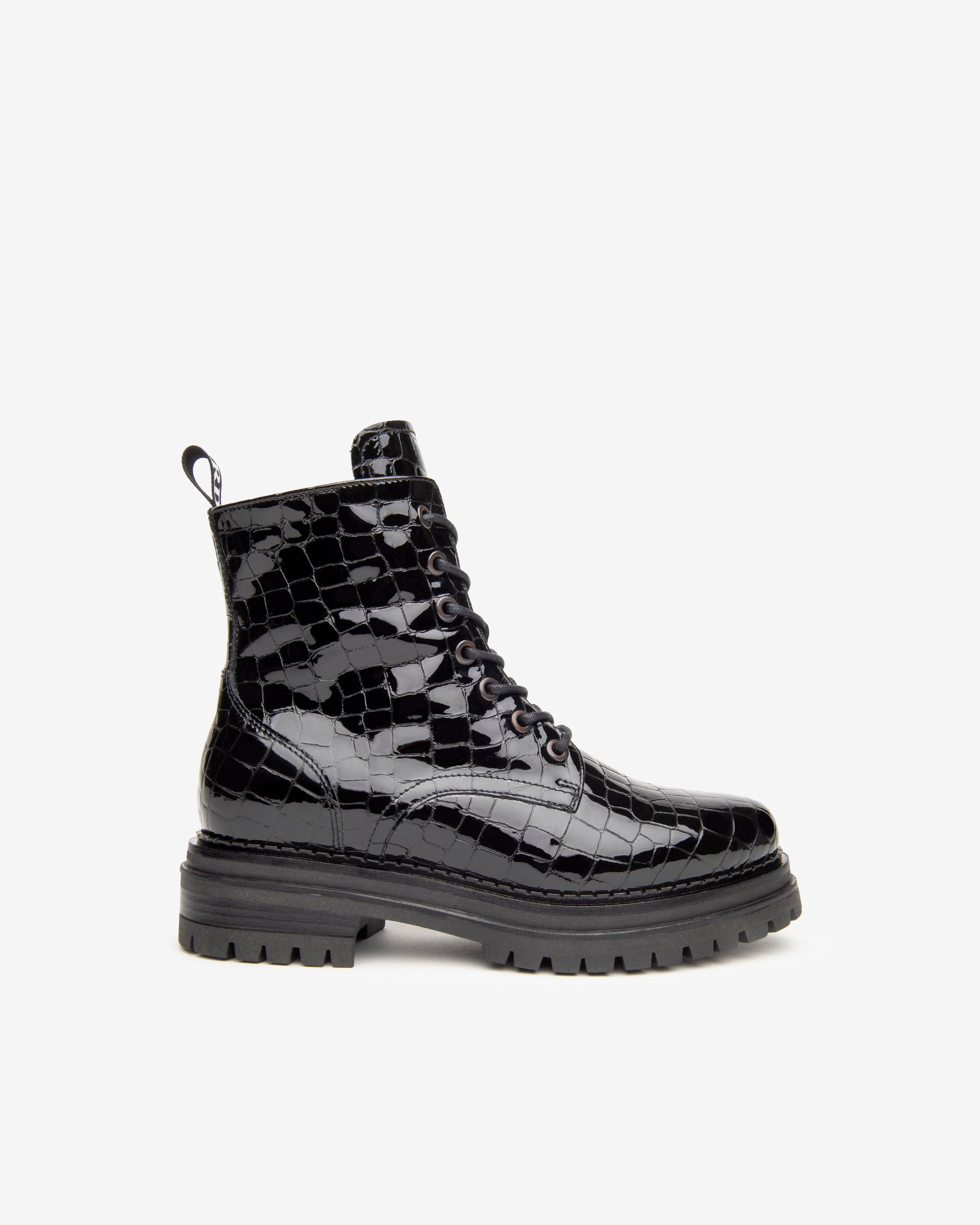Women’s Patent Combat Boots