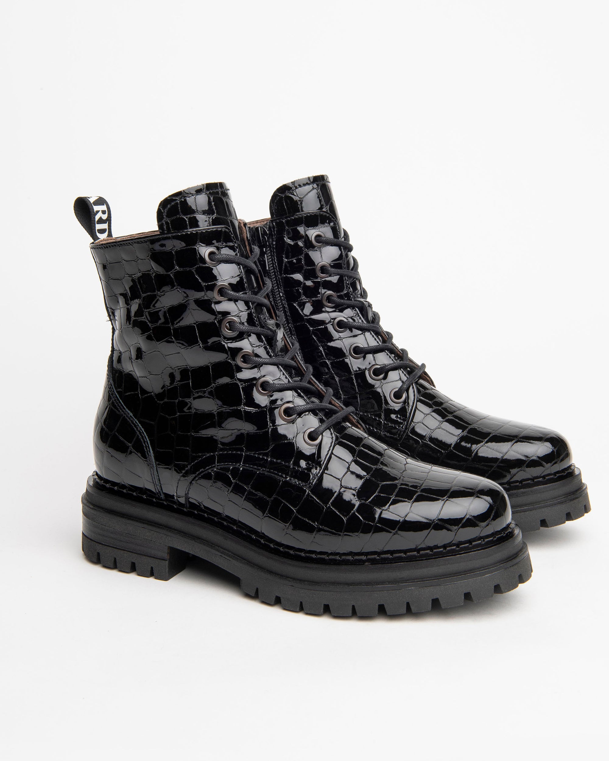 Women’s Patent Combat Boots