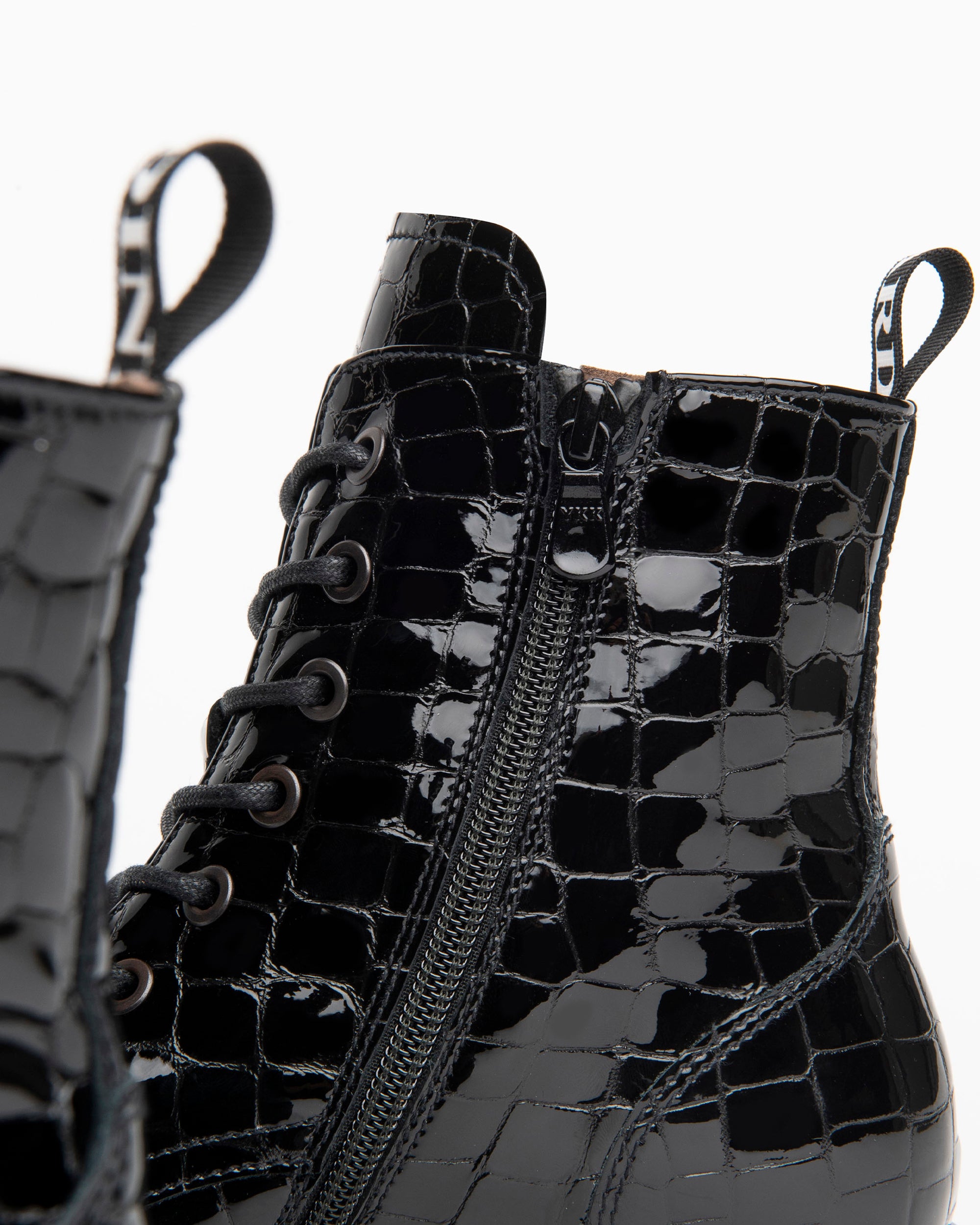 Women’s Patent Combat Boots