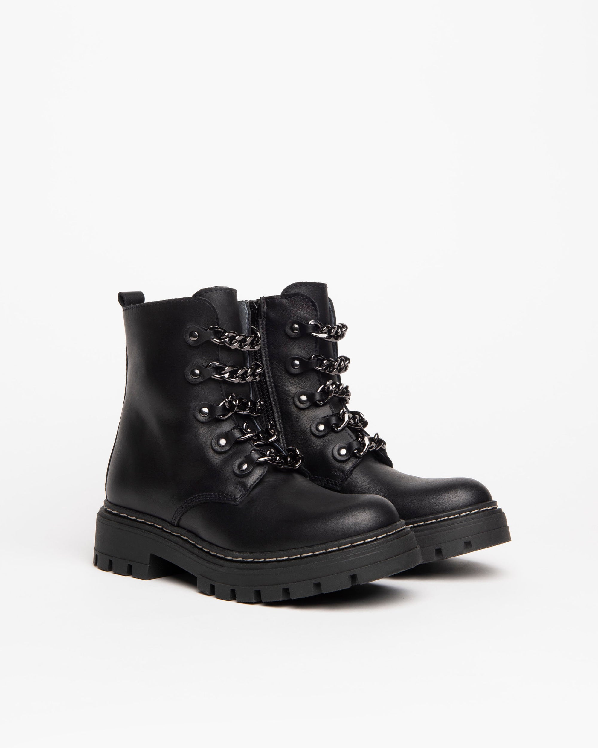 Veterboots Teen voor Tienermeisje in Leder