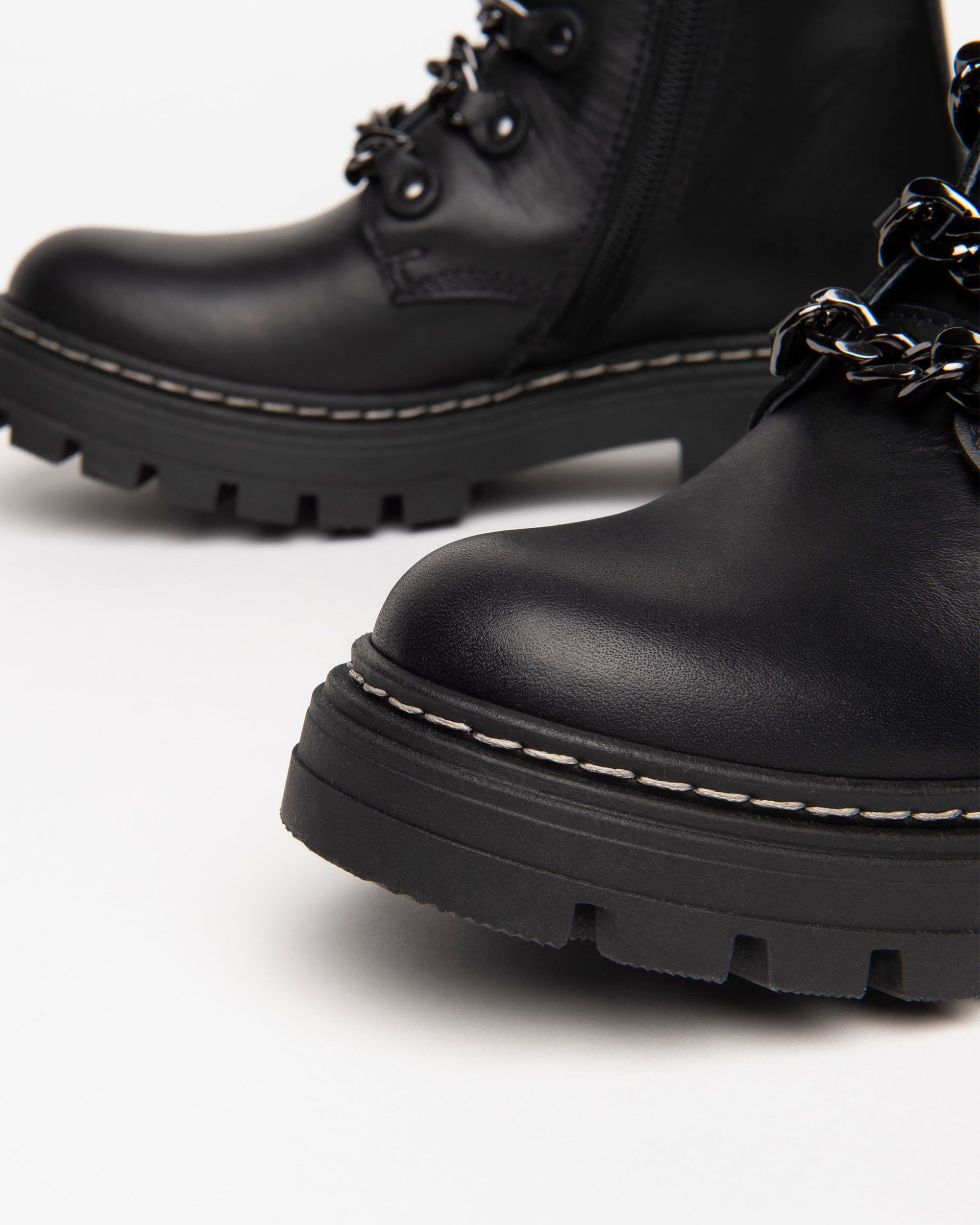 Veterboots Teen voor Tienermeisje in Leder