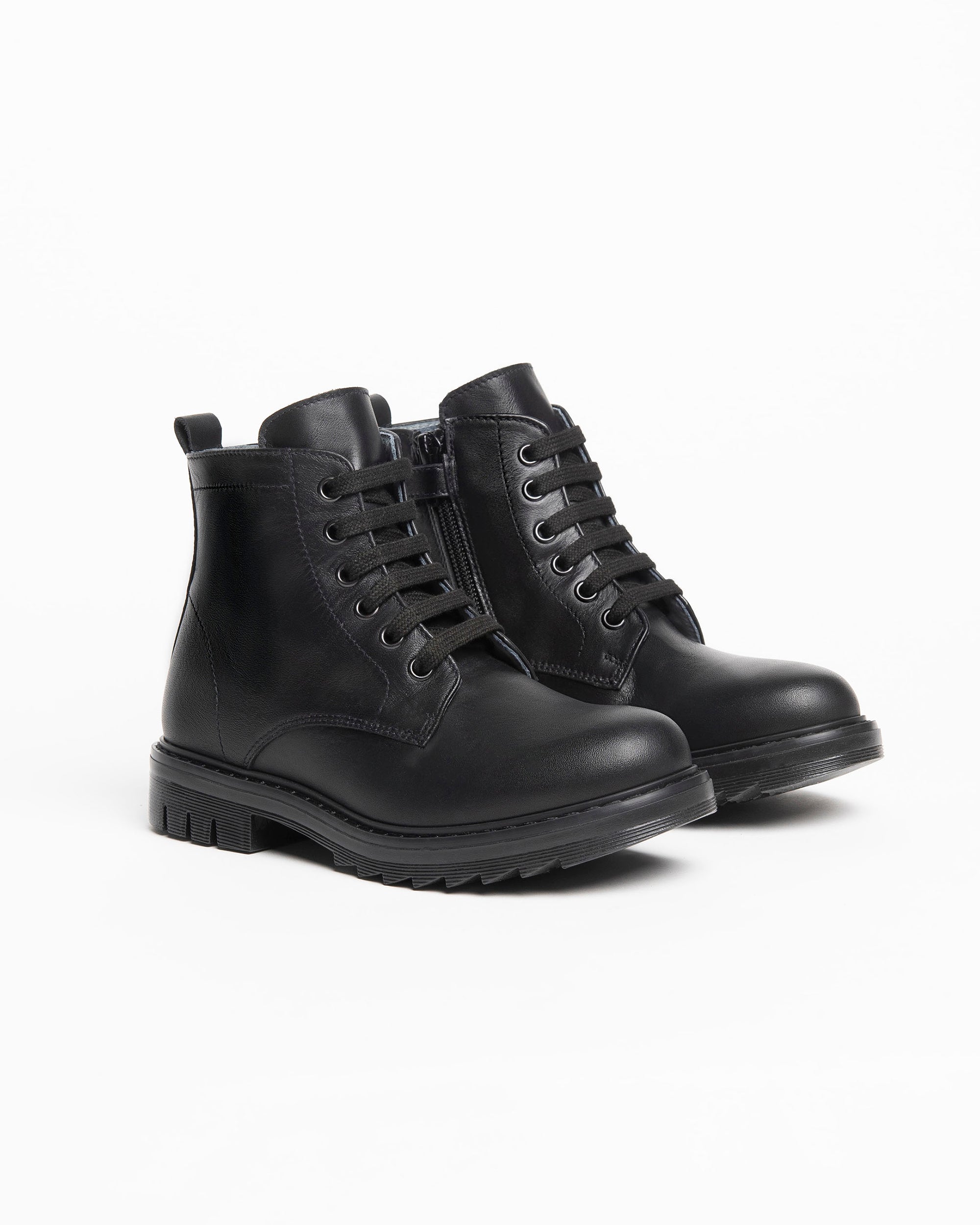 Teen Boys’ Leren Combat Boots