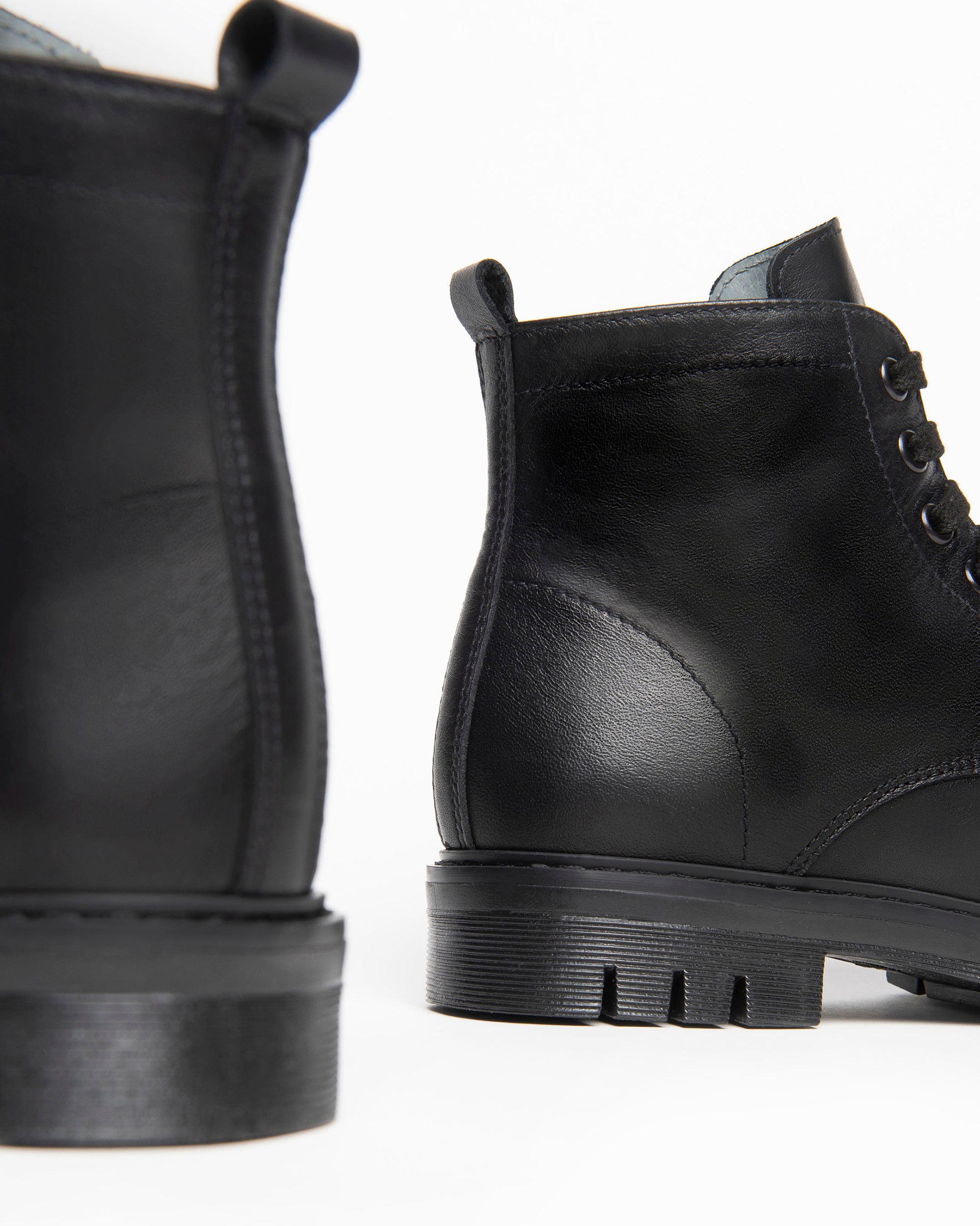 Teen Boys’ Leren Combat Boots