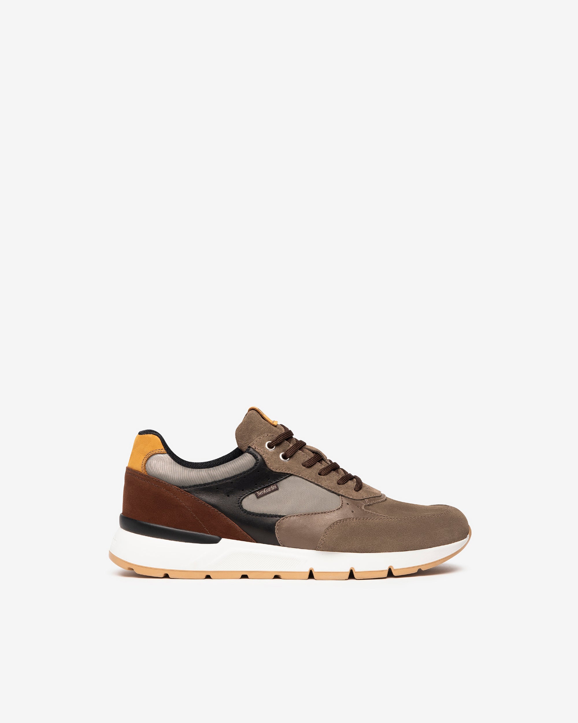 Sneakers Homme en Cuir velours, Cuir et Toile