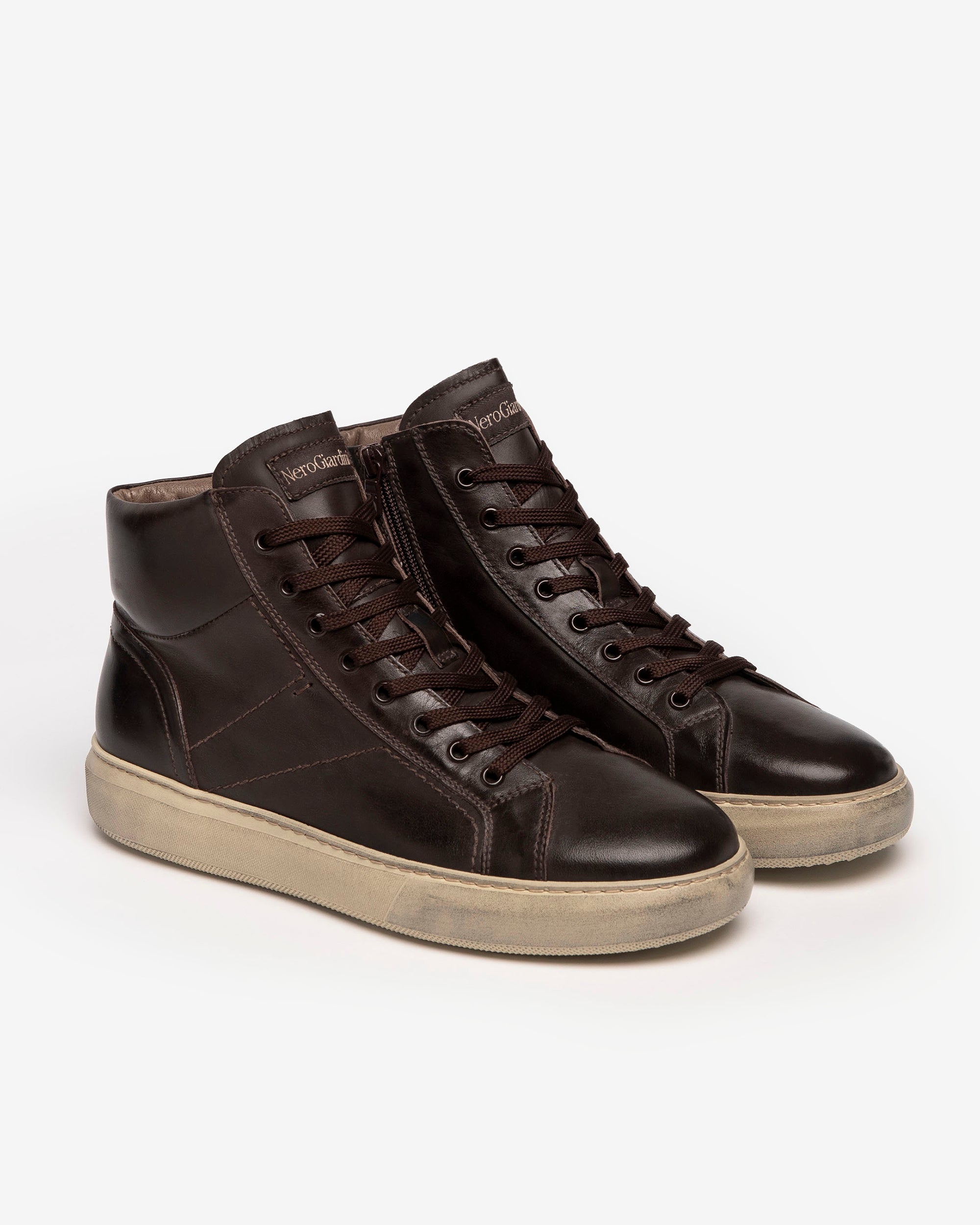 Men’s high top leather sneakers