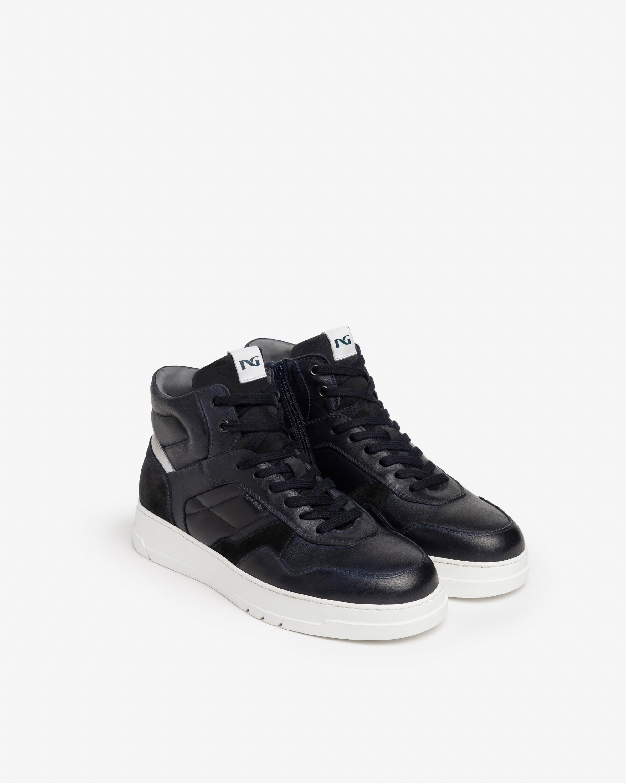 Sneakers Alte Uomo in Pelle e Camoscio