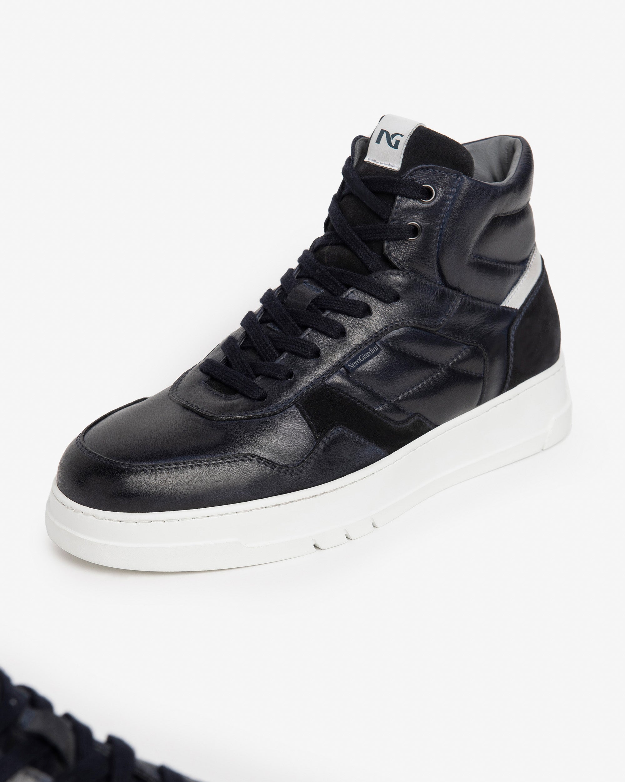 Sneakers Alte Uomo in Pelle e Camoscio