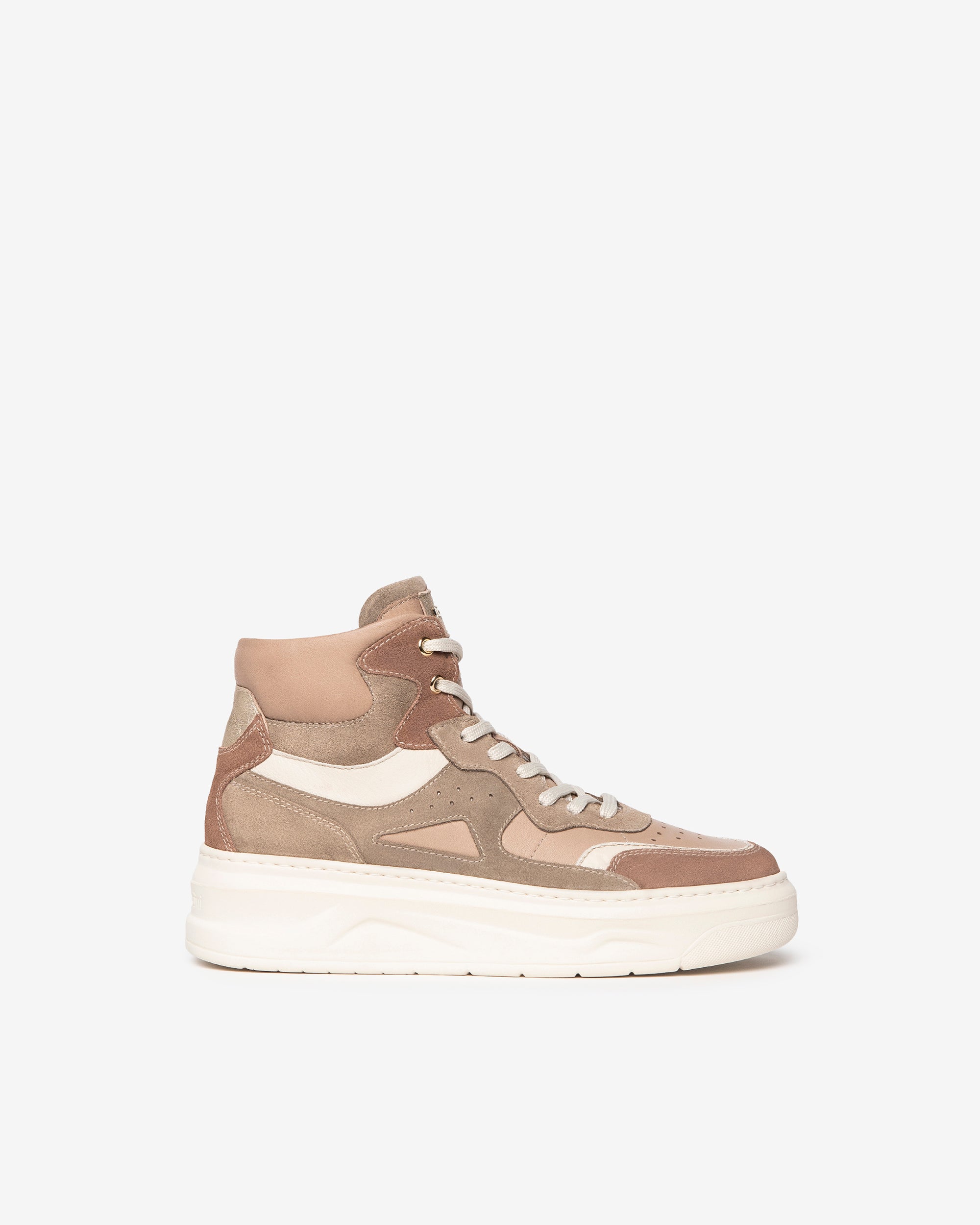 Sneakers Alte Donna in Camoscio e Pelle