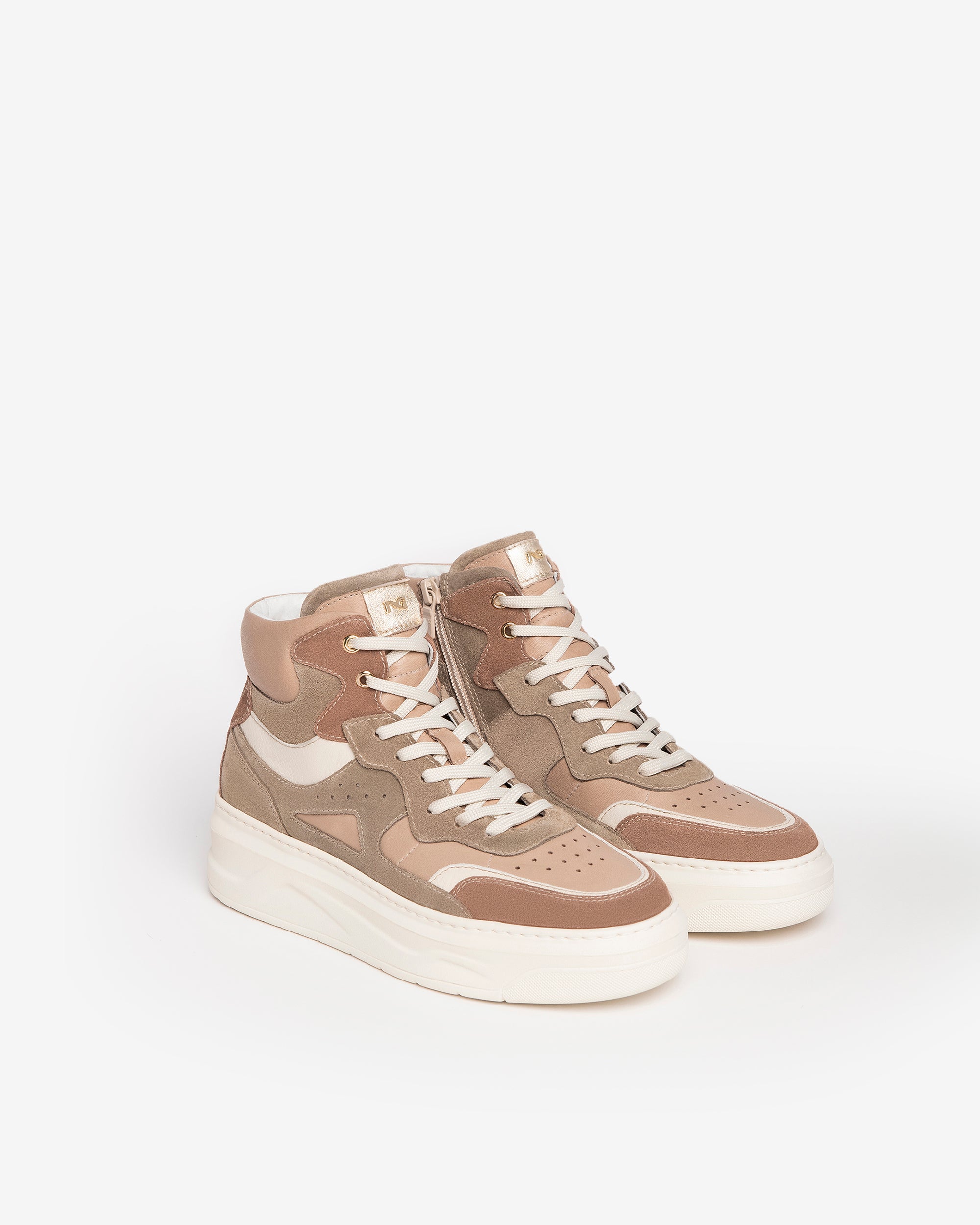 Sneakers Alte Donna in Camoscio e Pelle