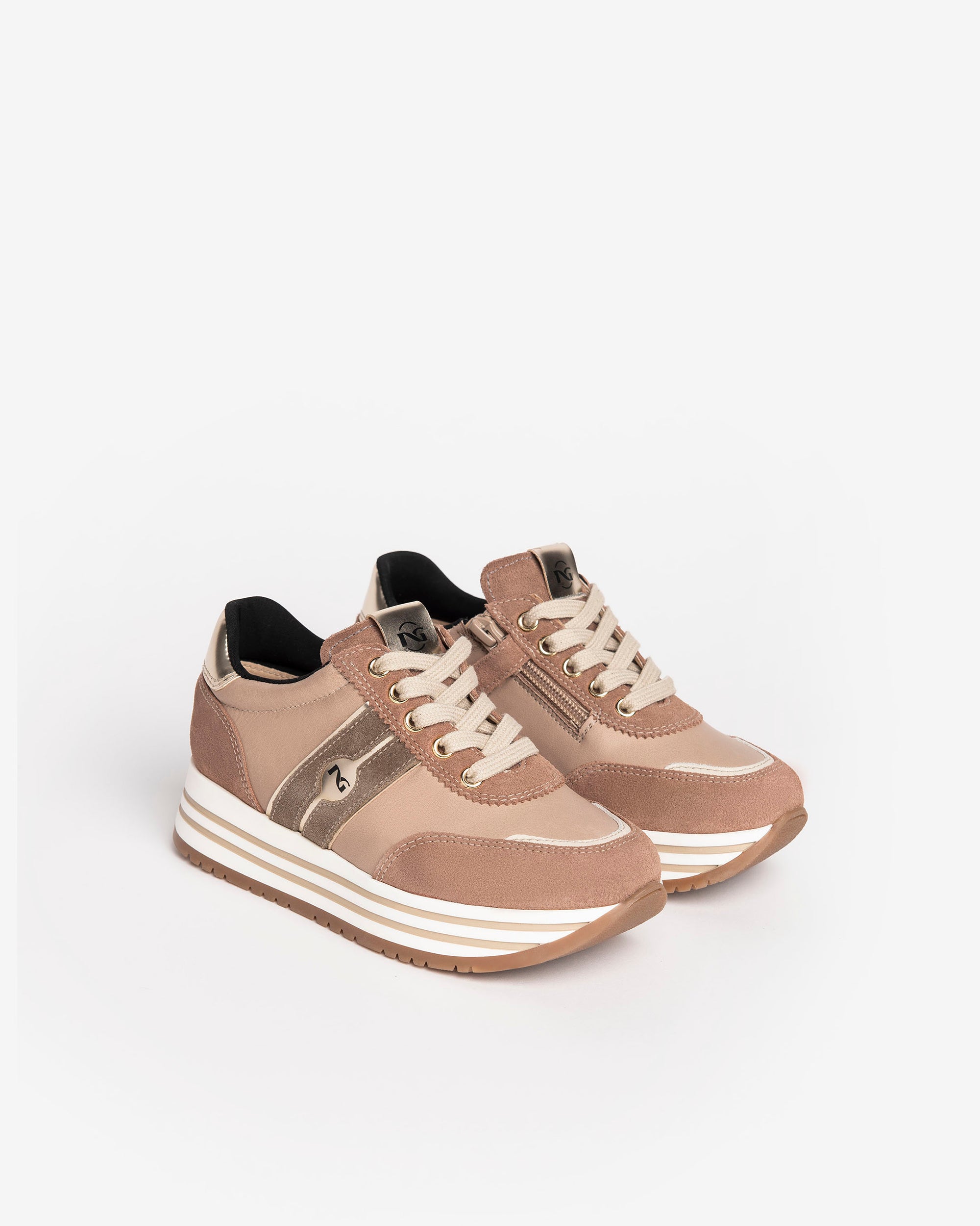 Sneakers Teen voor Tienermeisje in Suède en Leder