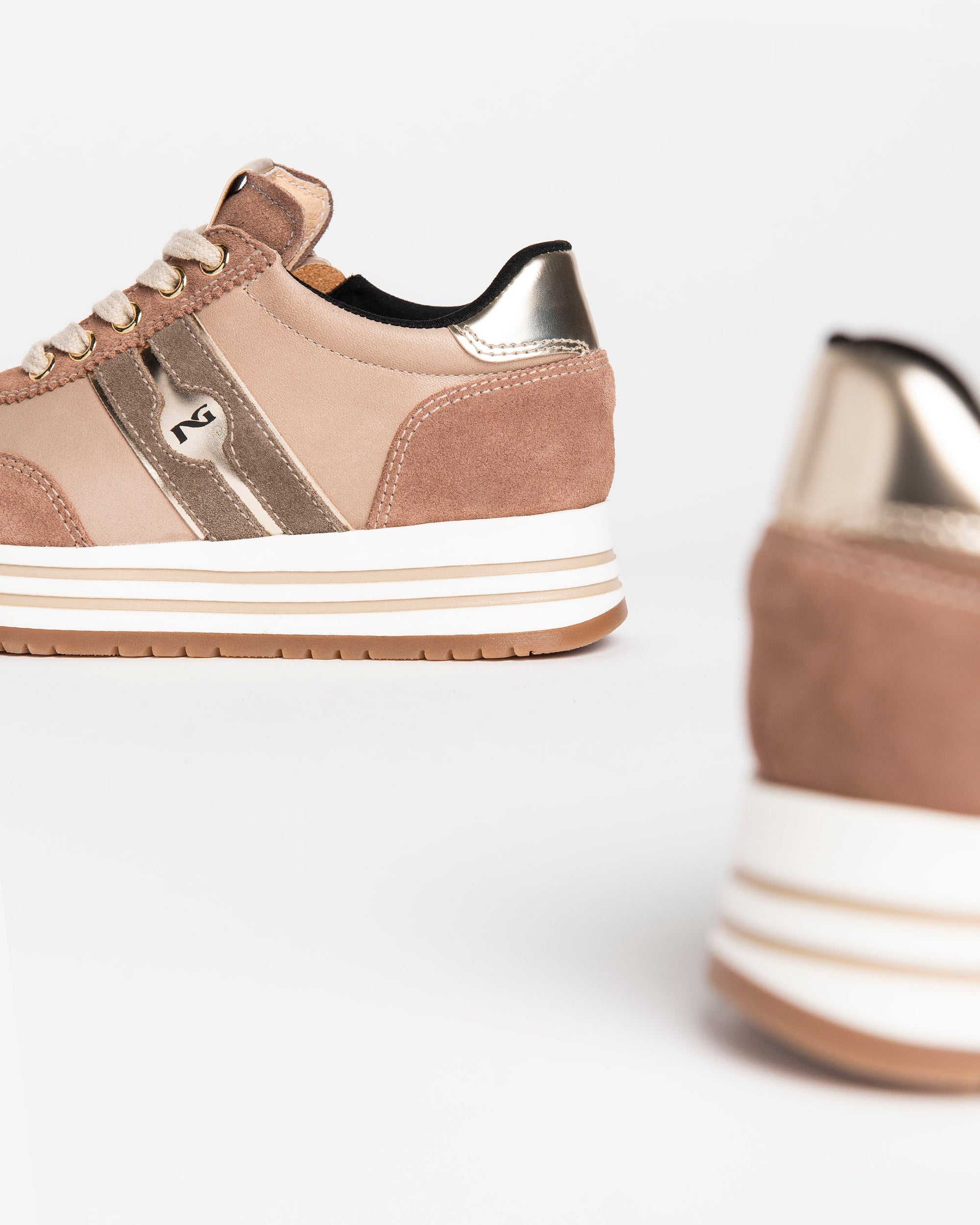 Sneakers Teen voor Tienermeisje in Suède en Leder