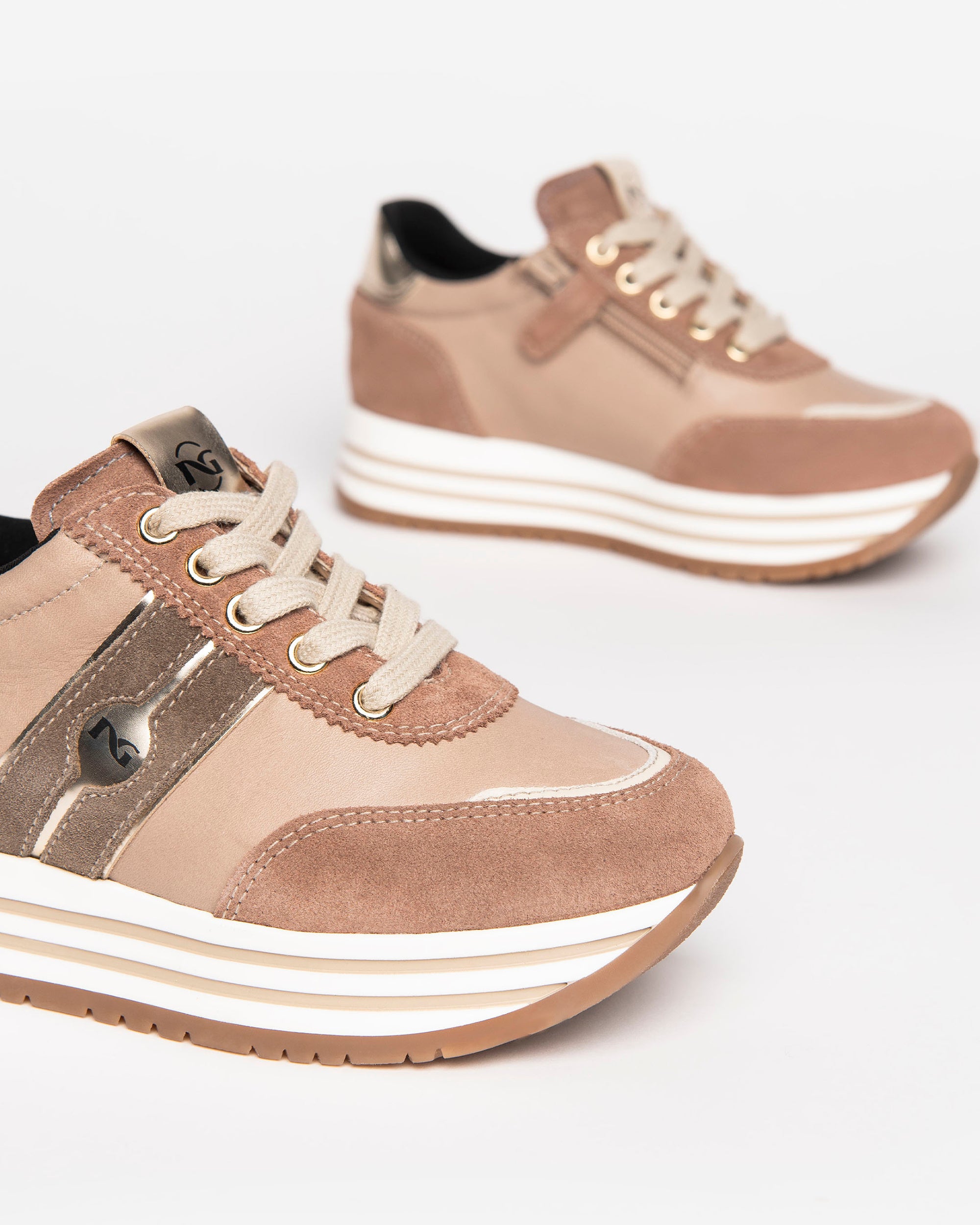Sneakers Teen voor Tienermeisje in Suède en Leder