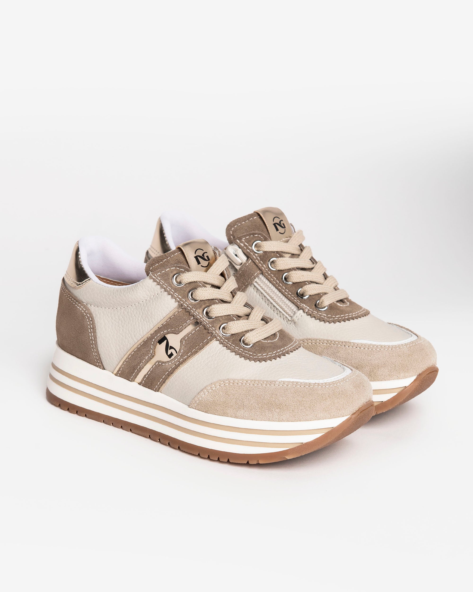 Sneakers Teen de Chica de Ante y Piel