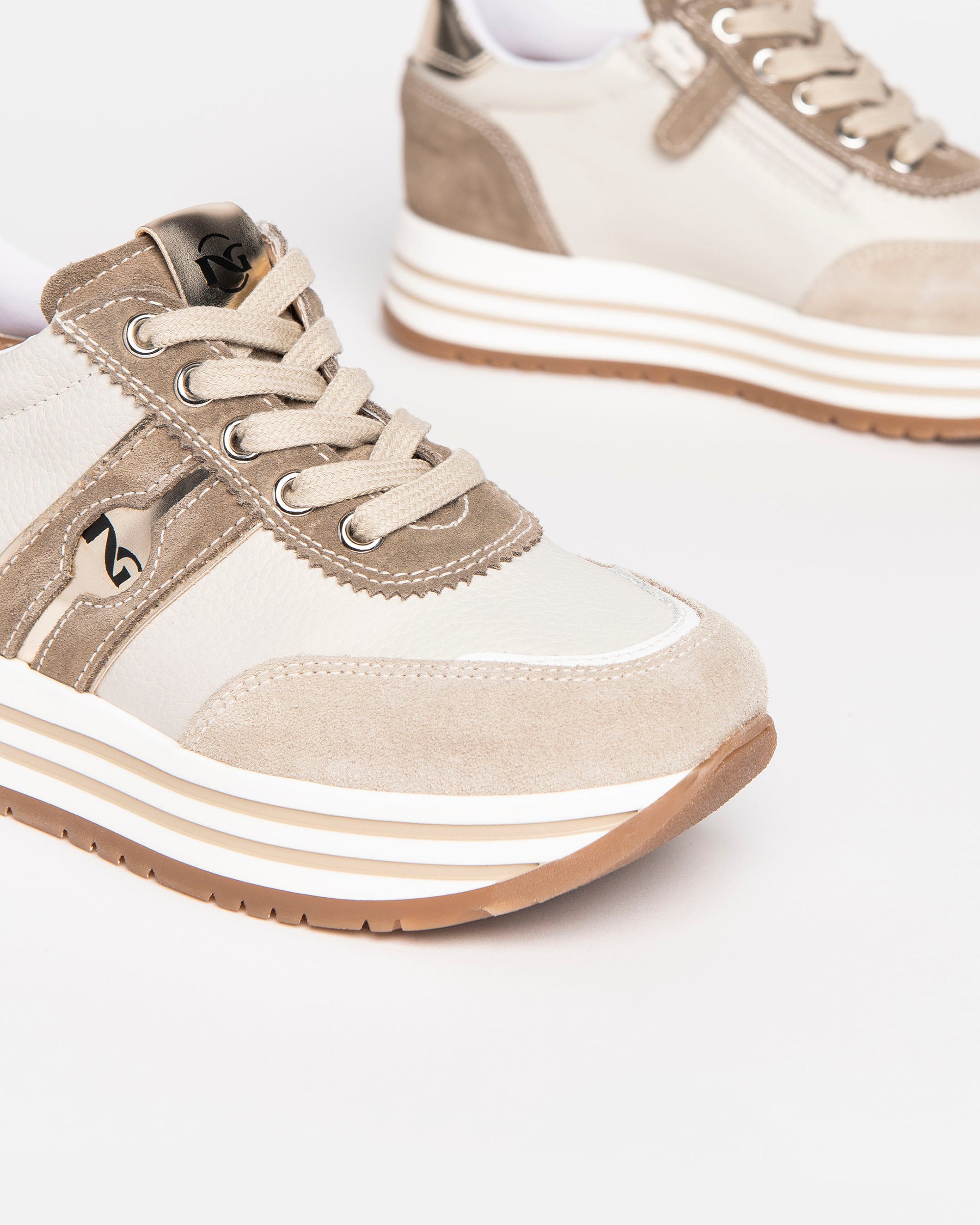Sneakers Teen de Chica de Ante y Piel