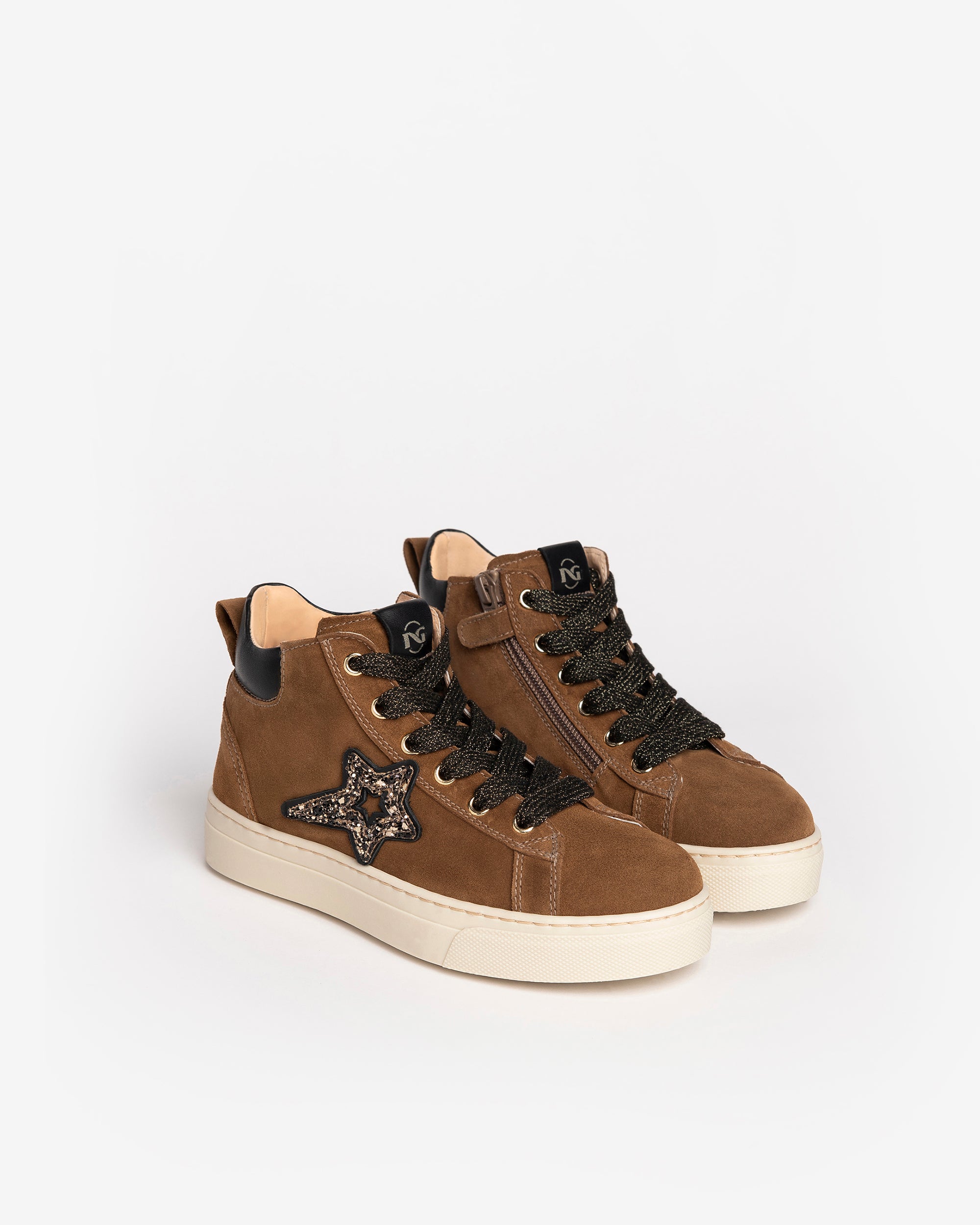 Sneakers Teen voor Tienermeisje in Suède en Leder