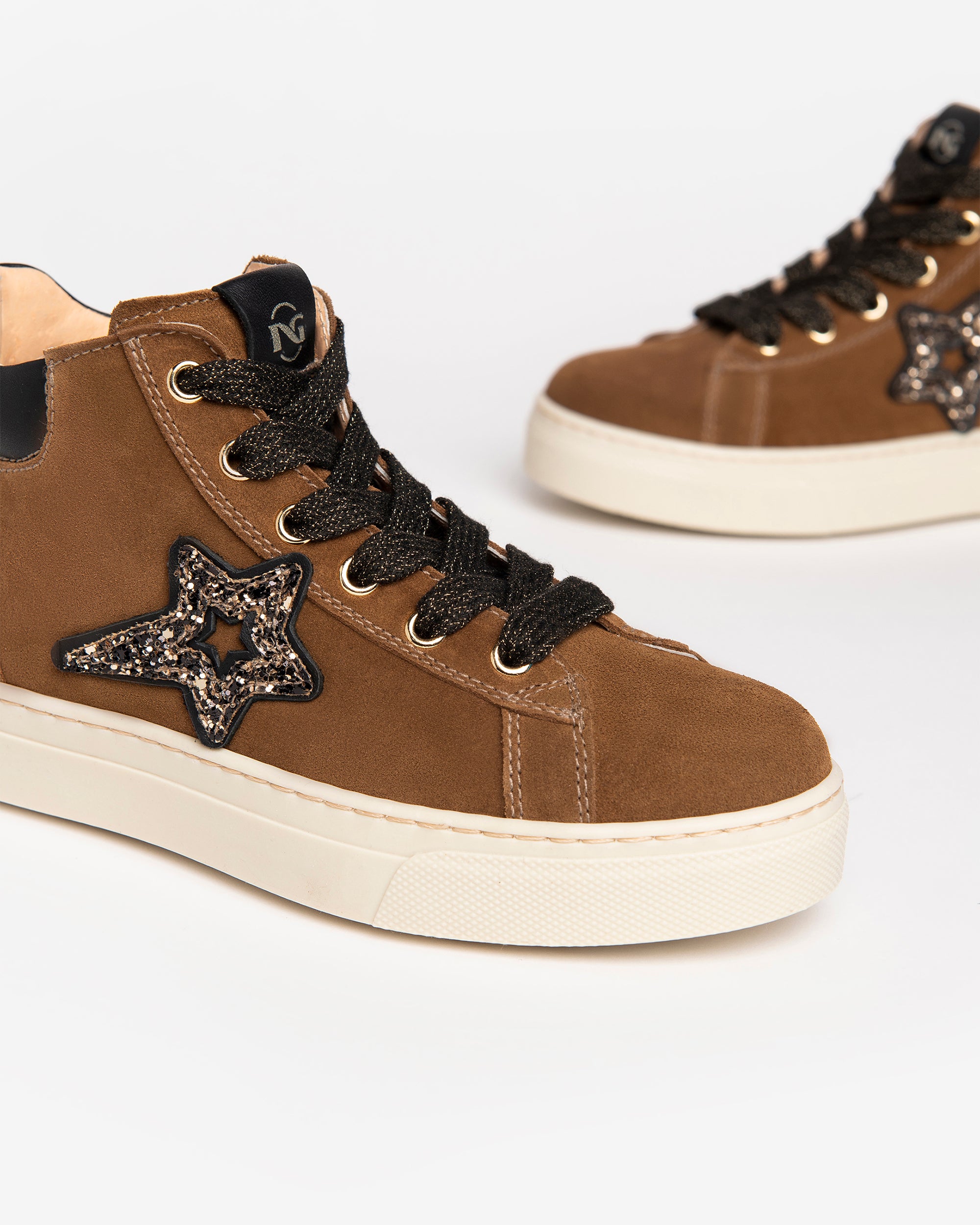 Sneakers Teen voor Tienermeisje in Suède en Leder