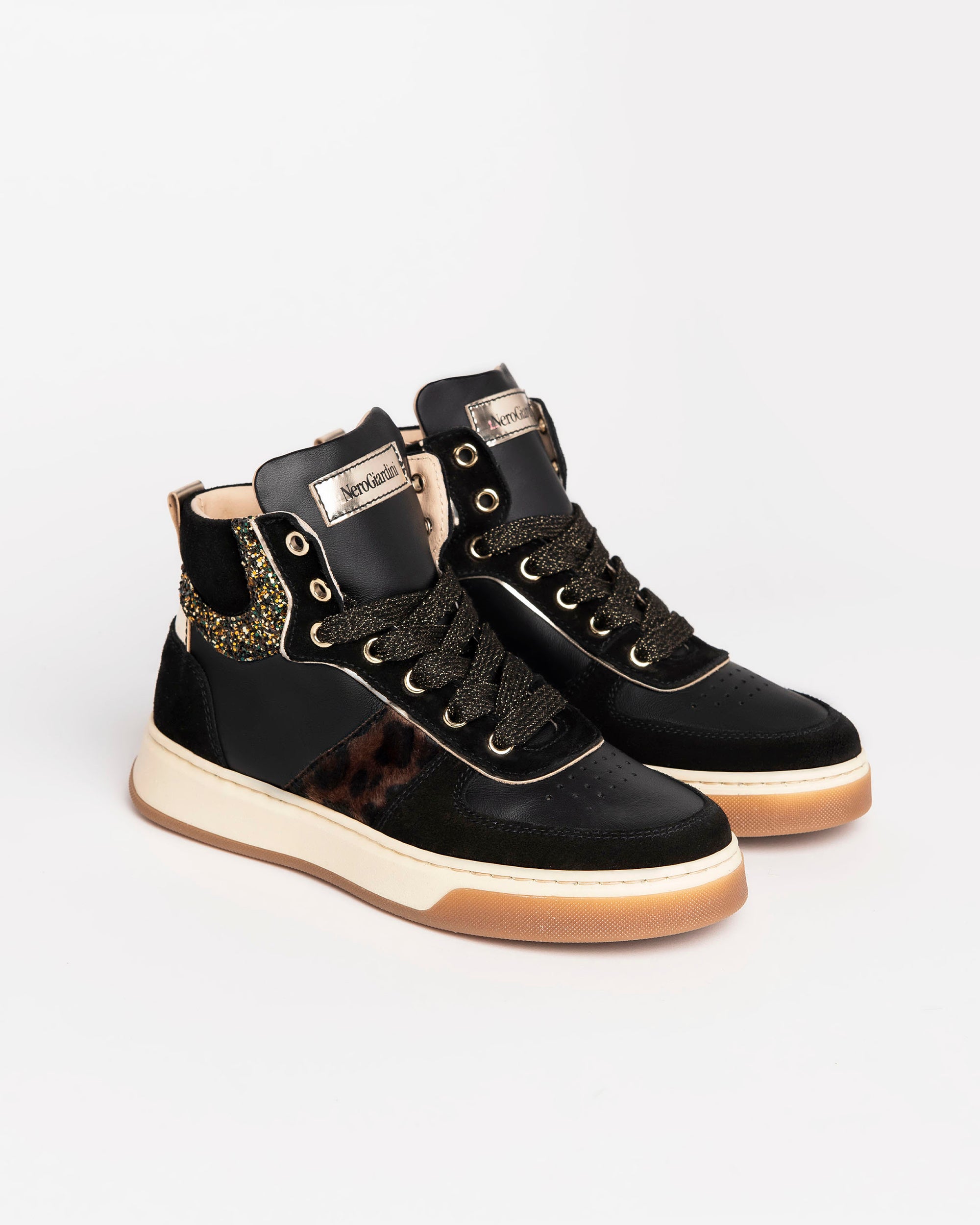 Sneakers Teen voor Tienermeisje in Suède en Leder
