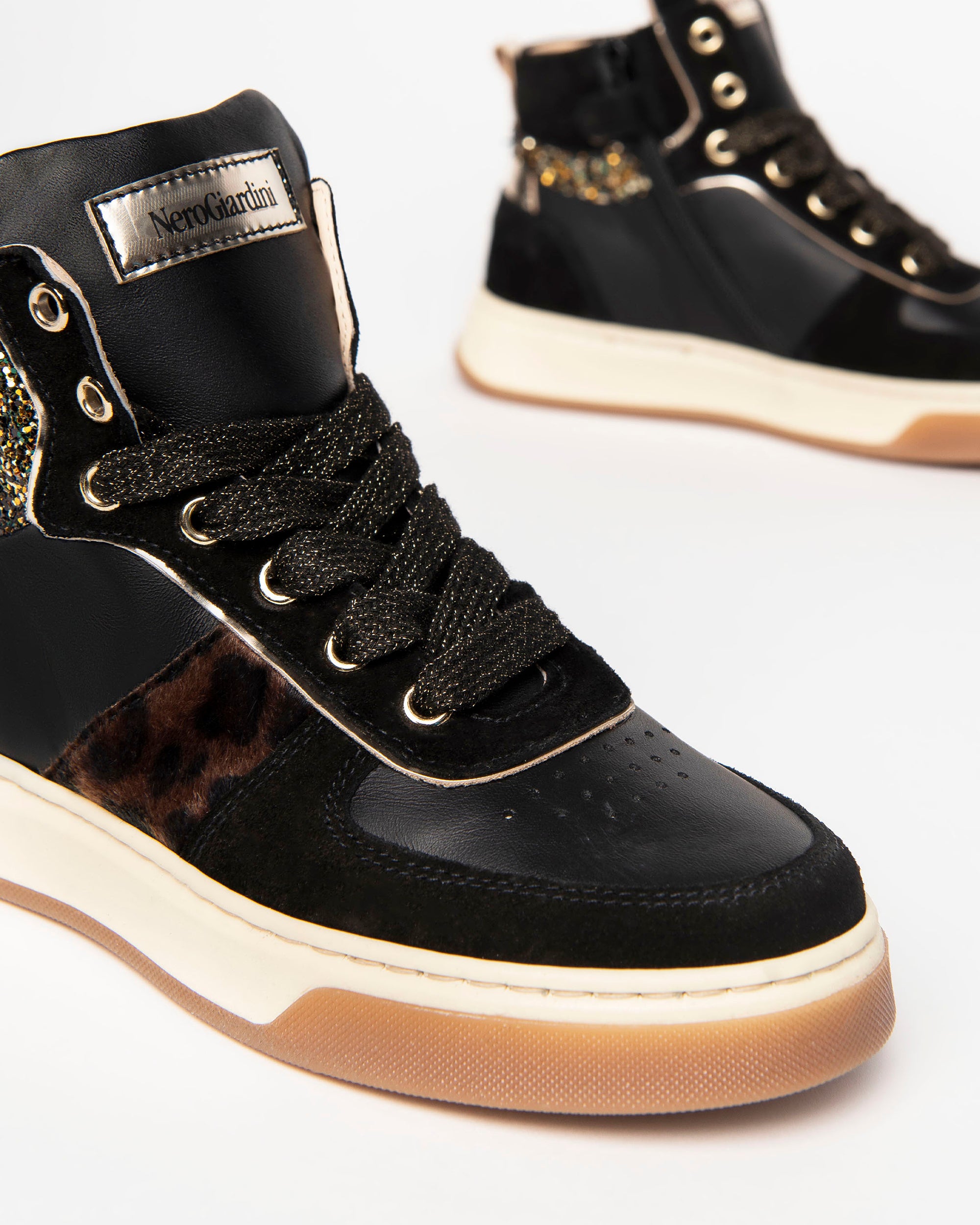 Sneakers Teen voor Tienermeisje in Suède en Leder