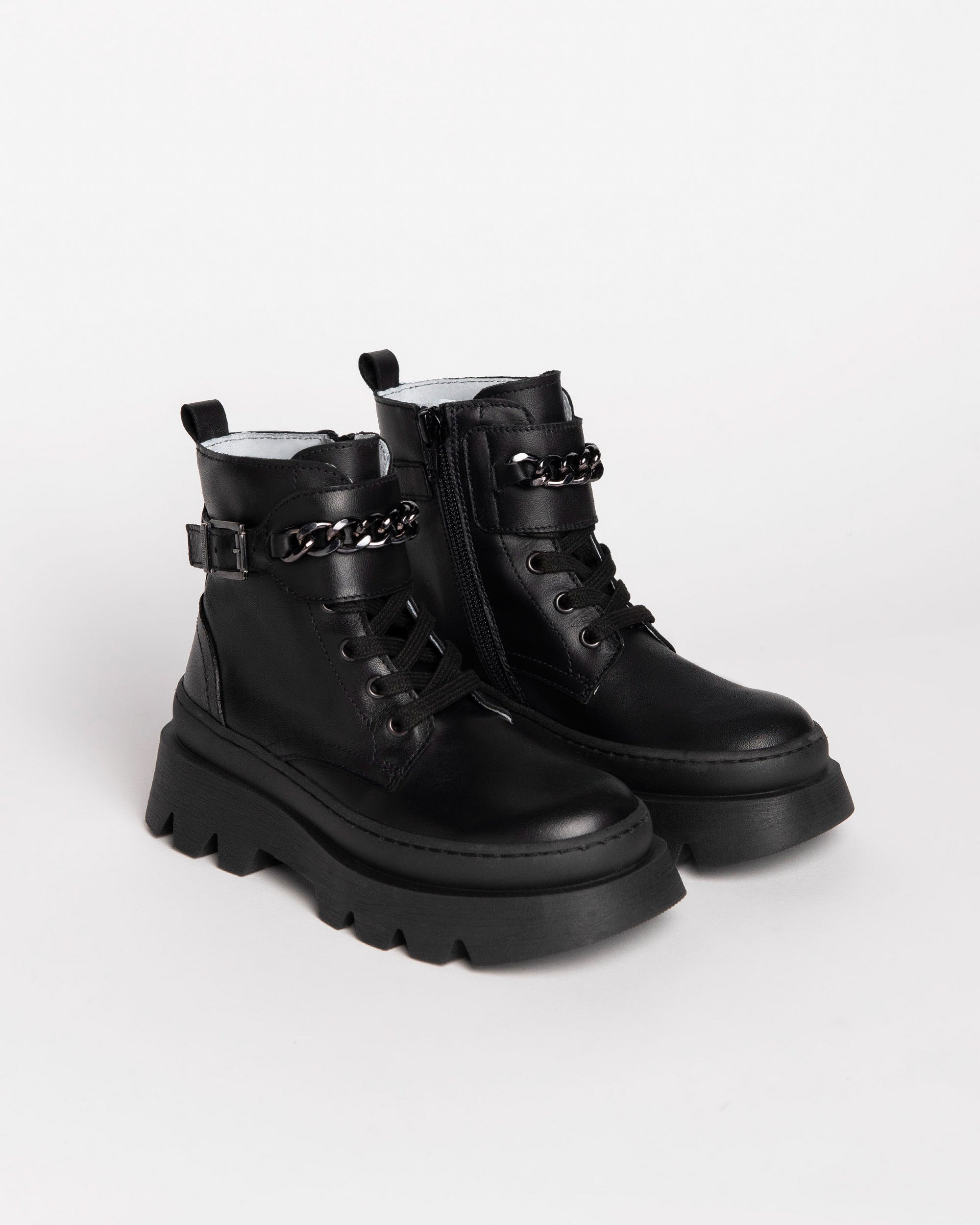 Veterboots Teen voor Tienermeisje in Leder