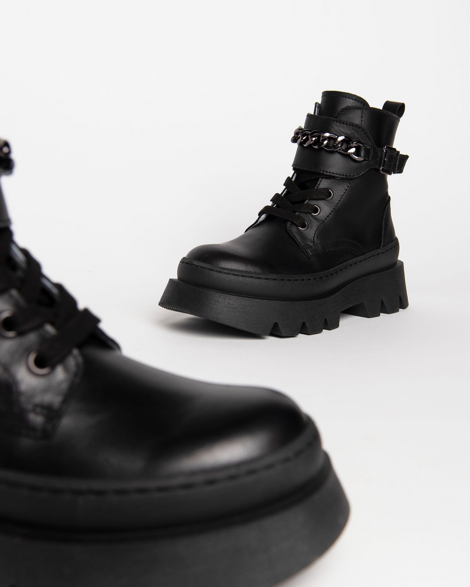 Veterboots Teen voor Tienermeisje in Leder