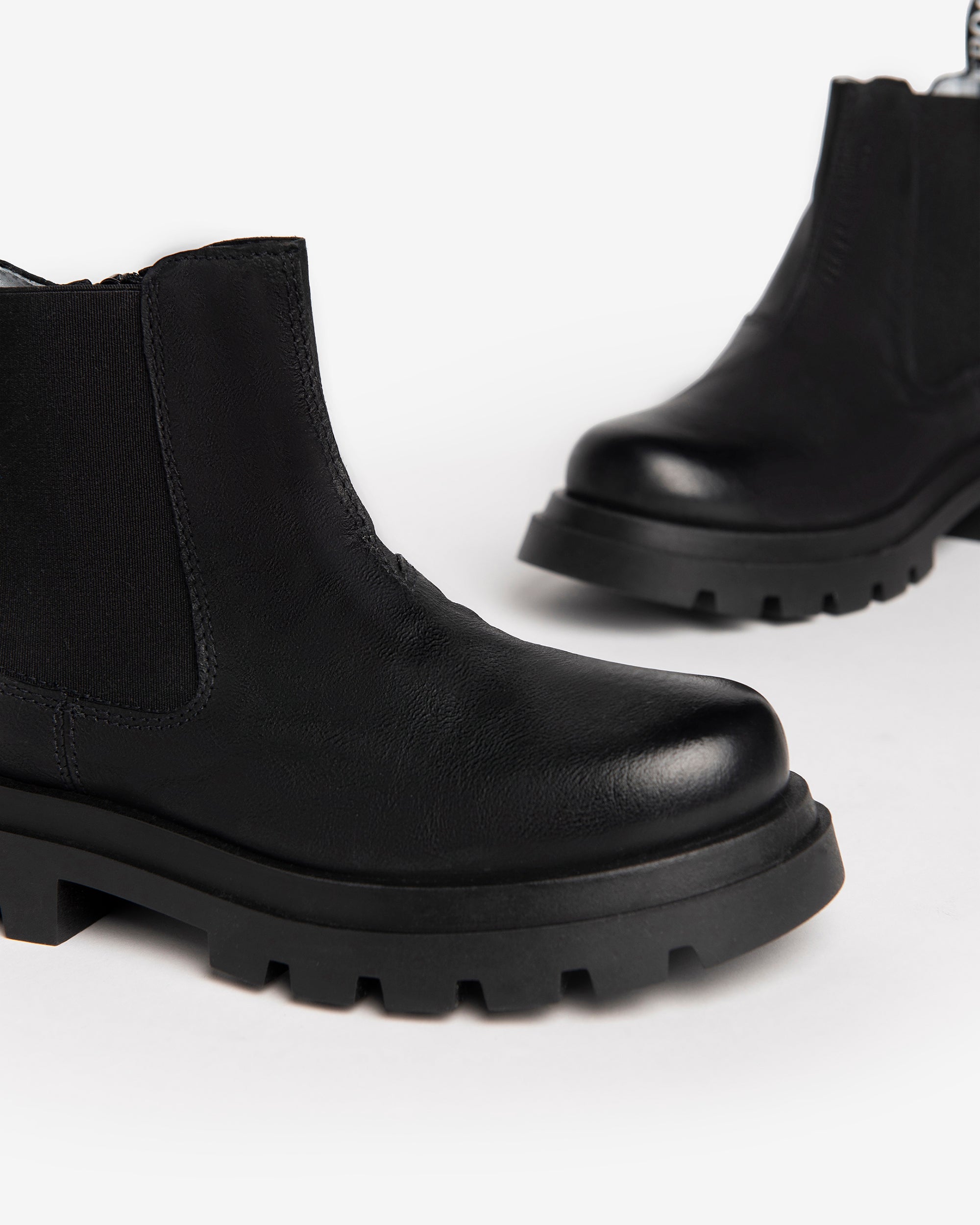 Teen Boys’ Leren Combat Boots