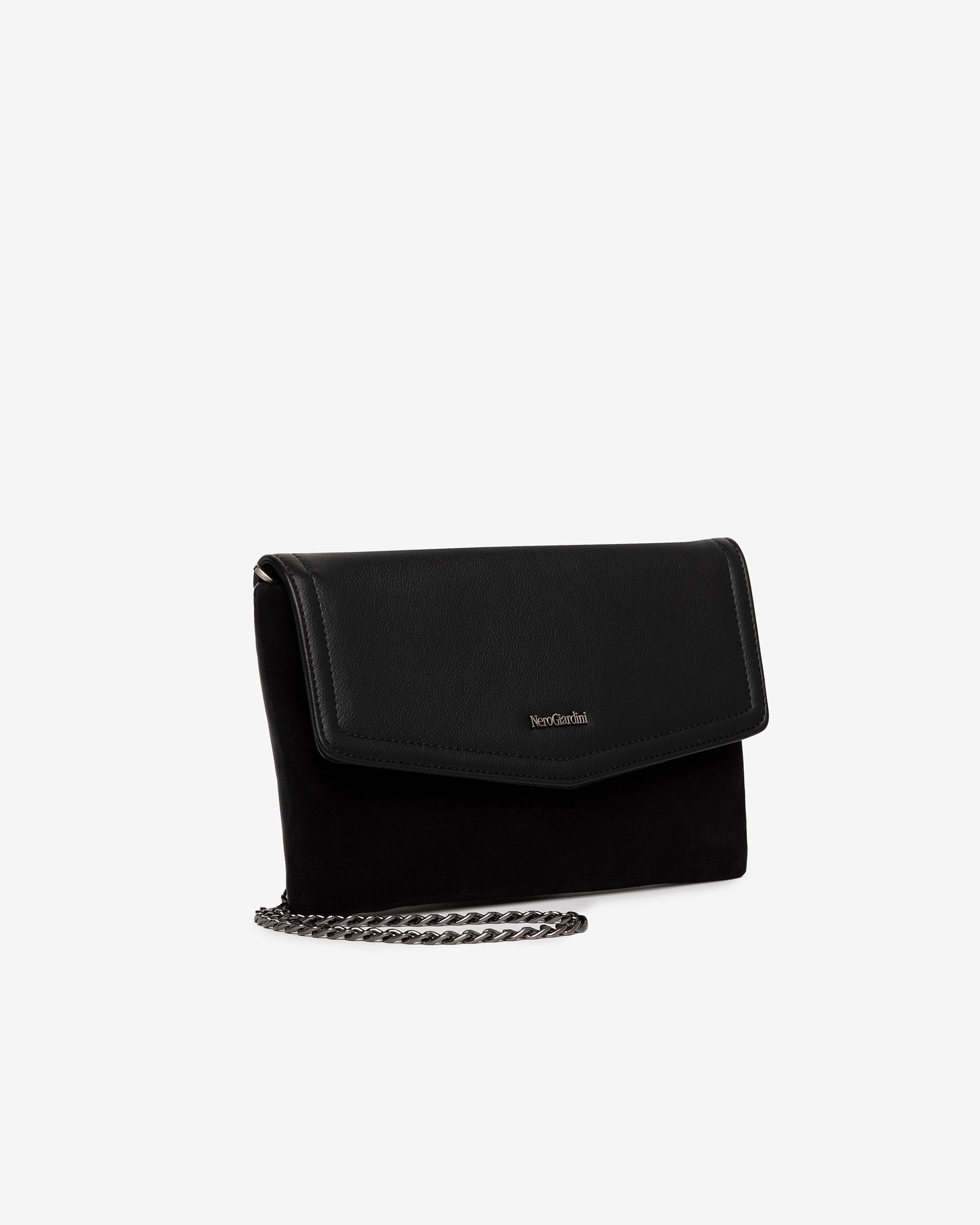 Women's Leather and Technical Material Clutch