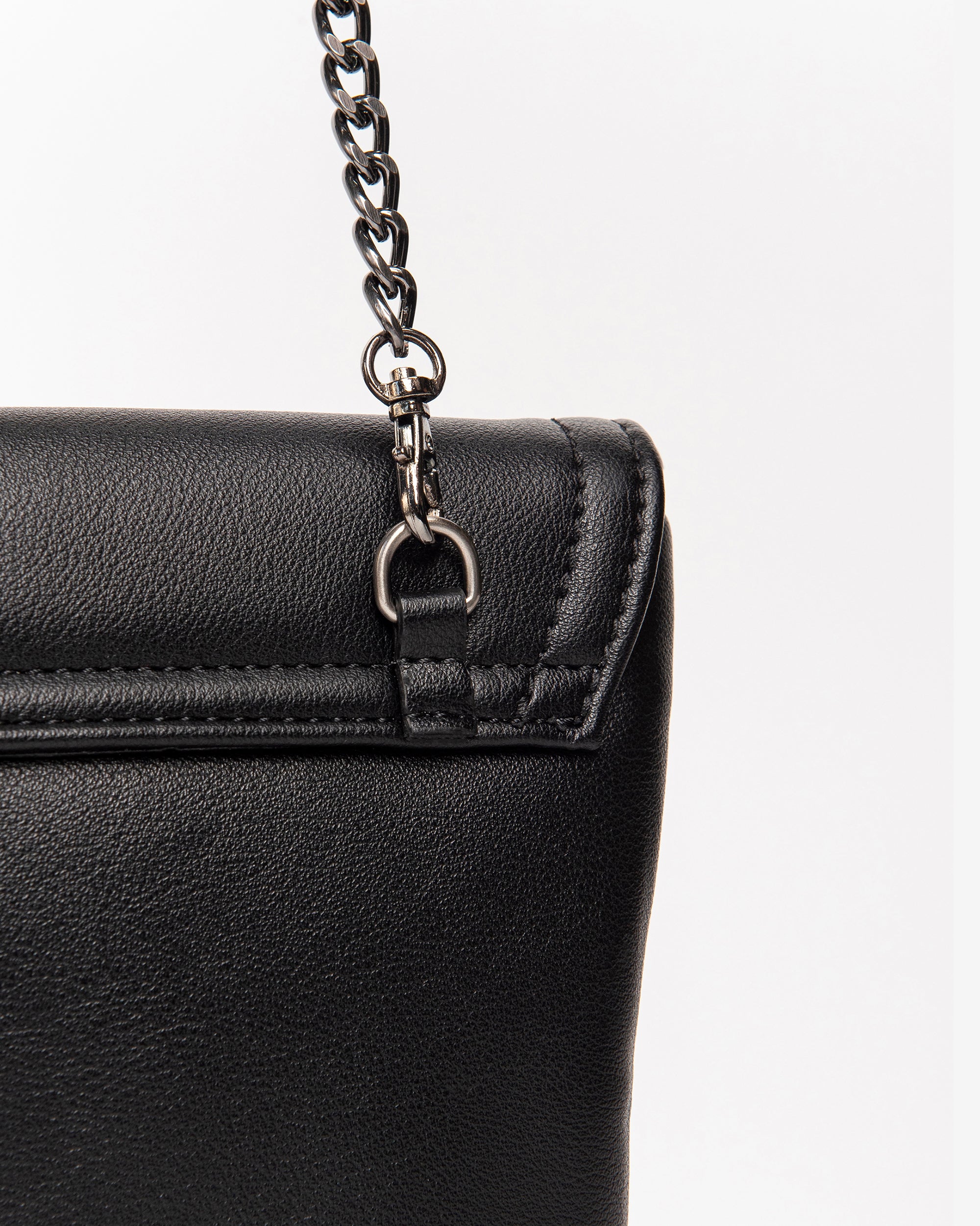 Women's Leather and Technical Material Clutch