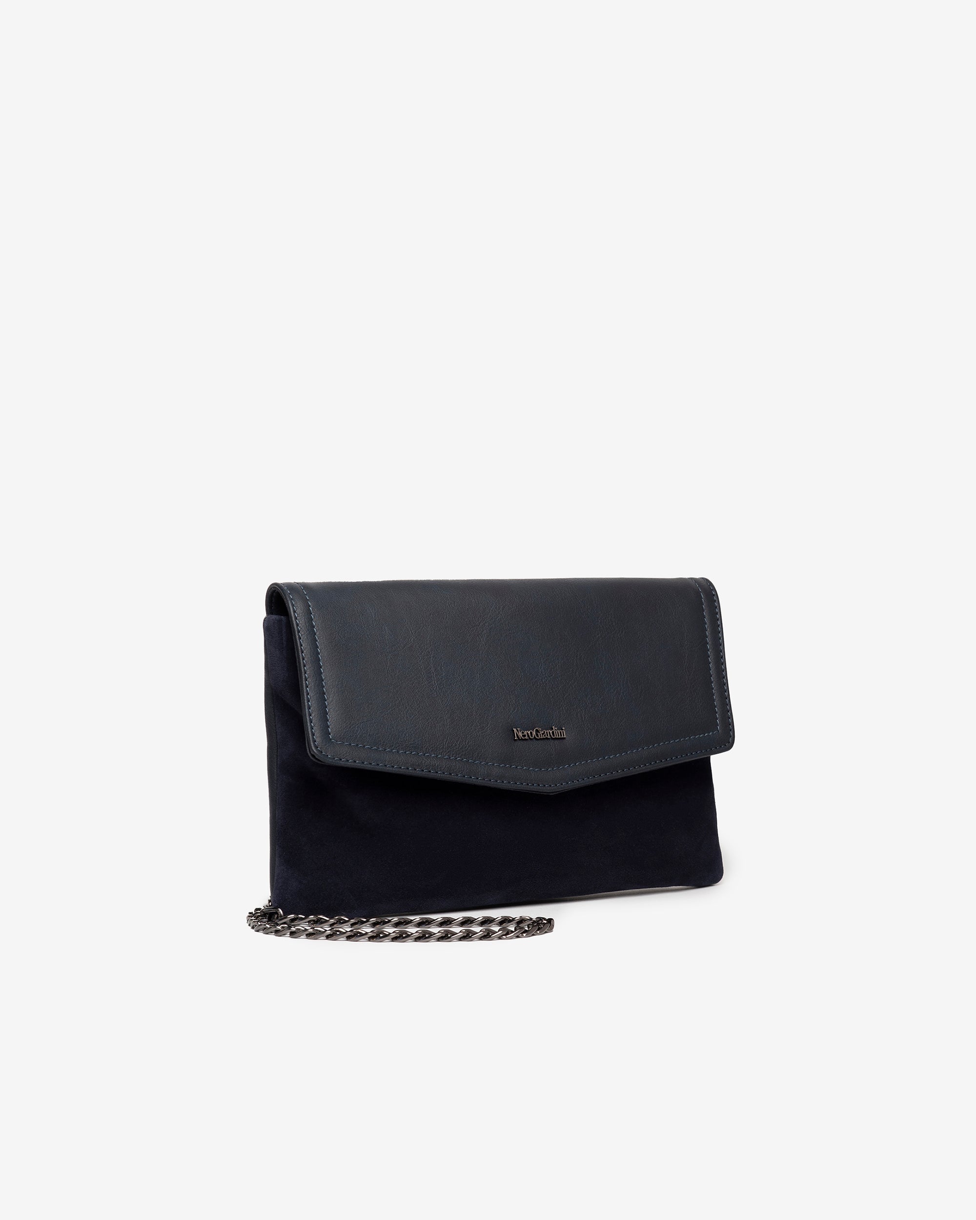 Women's Leather and Technical Material Clutch