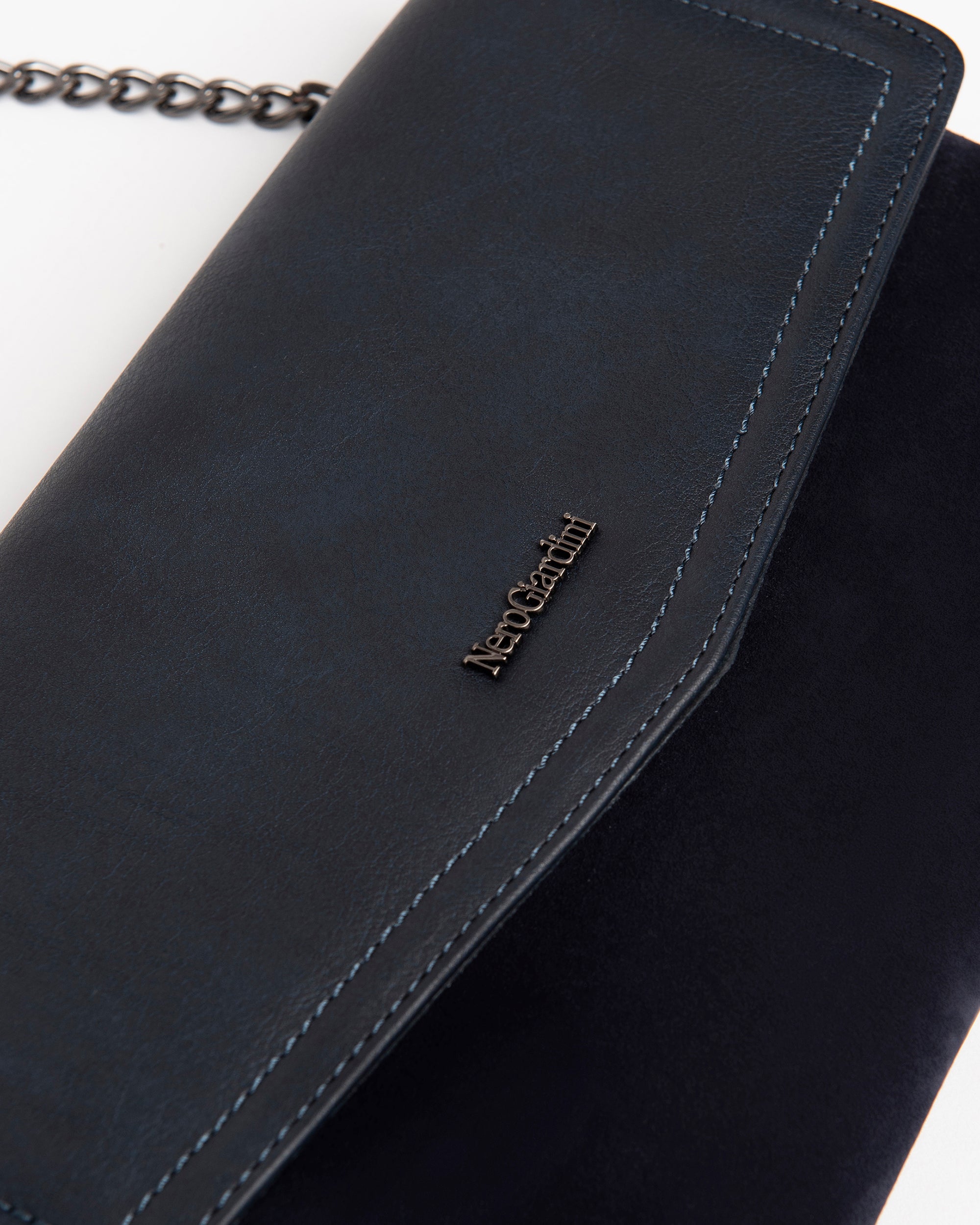 Women's Leather and Technical Material Clutch
