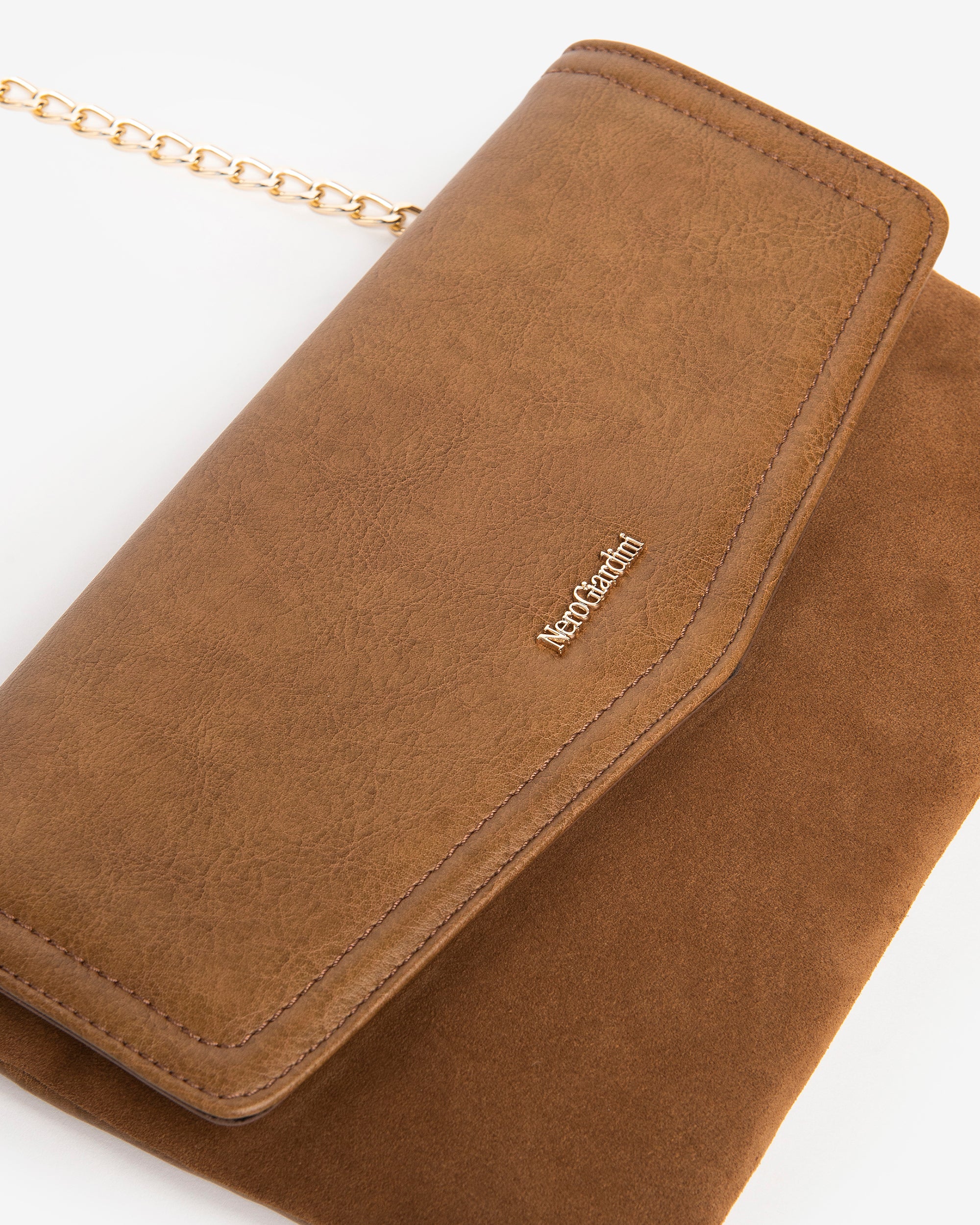 Women's Leather and Technical Material Clutch