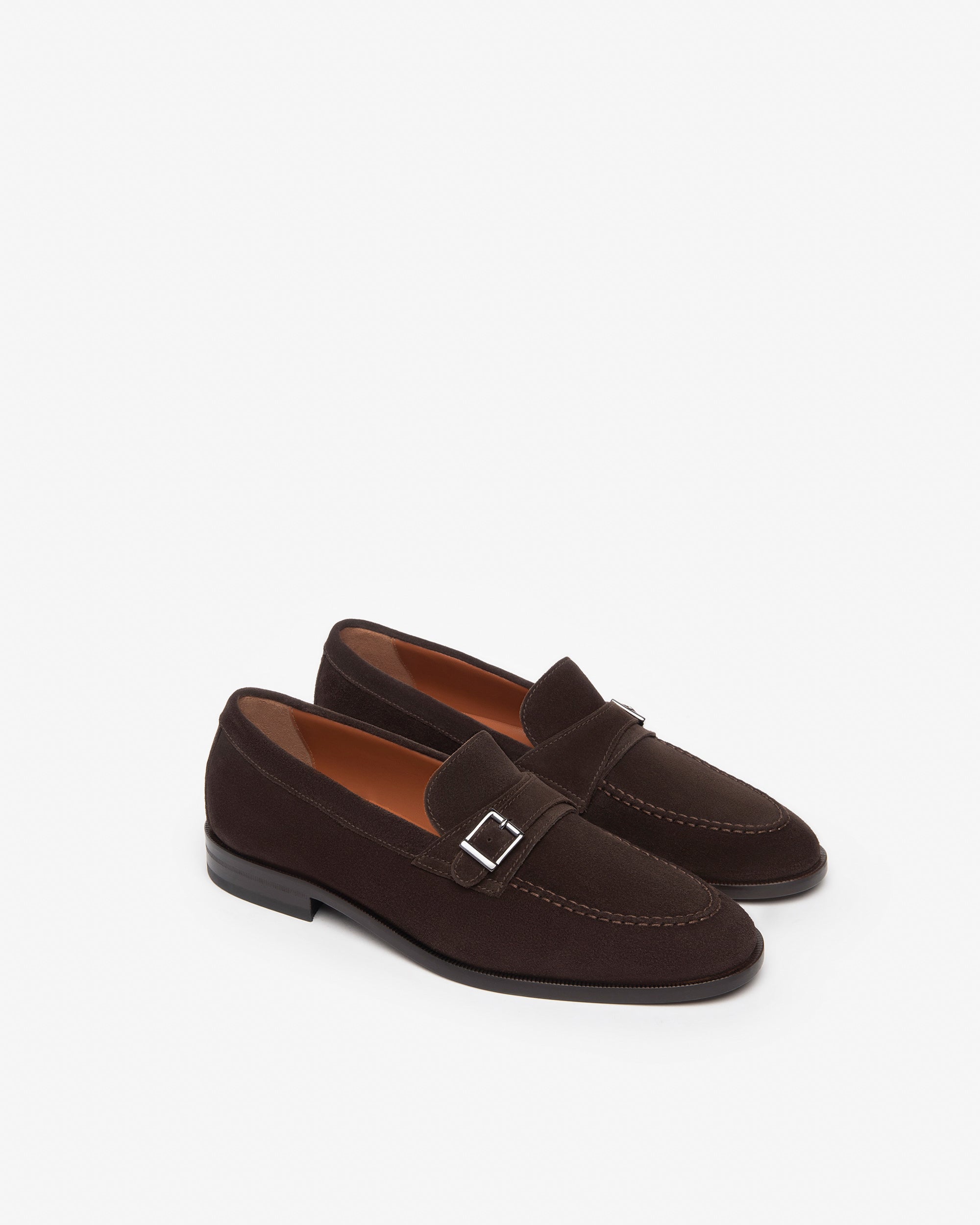 Men's Suede Loafers with Buckle