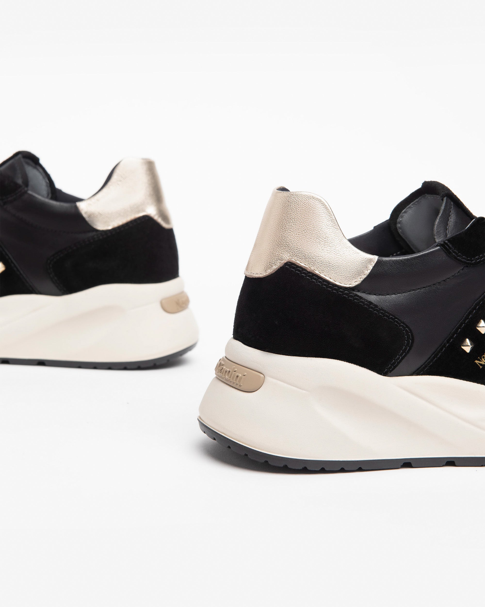 Nero Giardini I308351D Sneakers Donna In Pelle E Vernice - Colore Nero, Tacco 3,5 Cm, Taglia 36