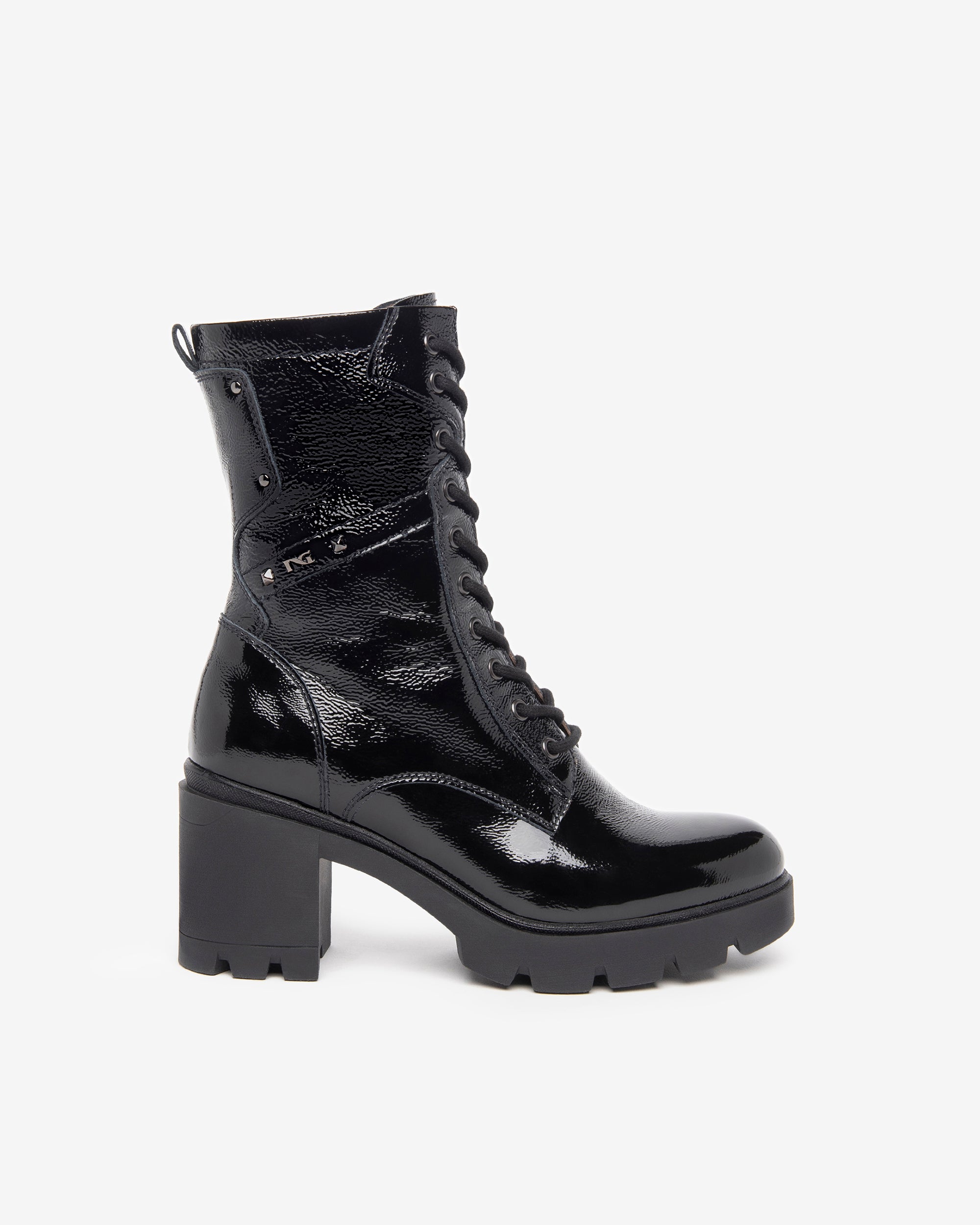 Women’s Patent Combat Boots