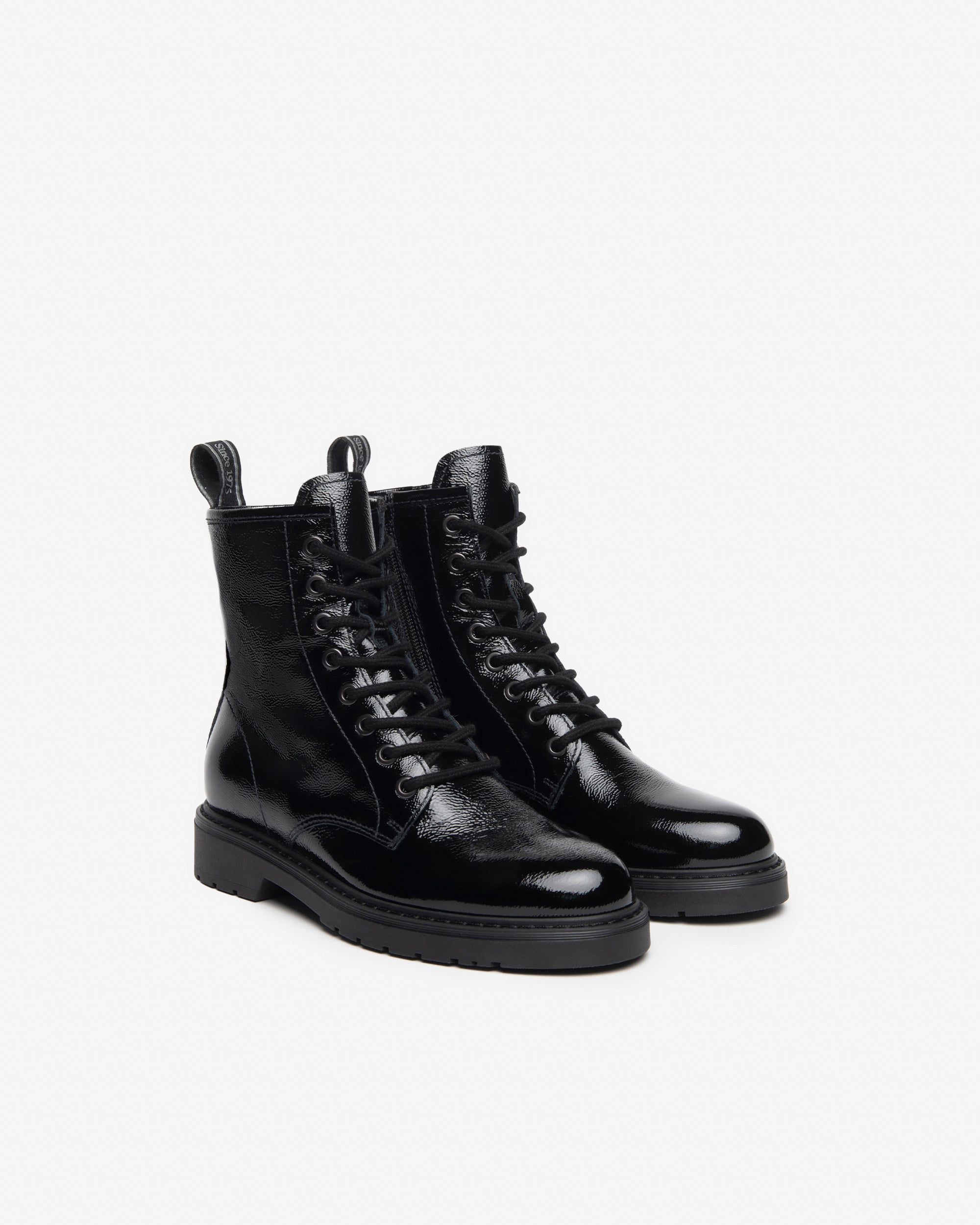 Women’s Patent Combat Boots