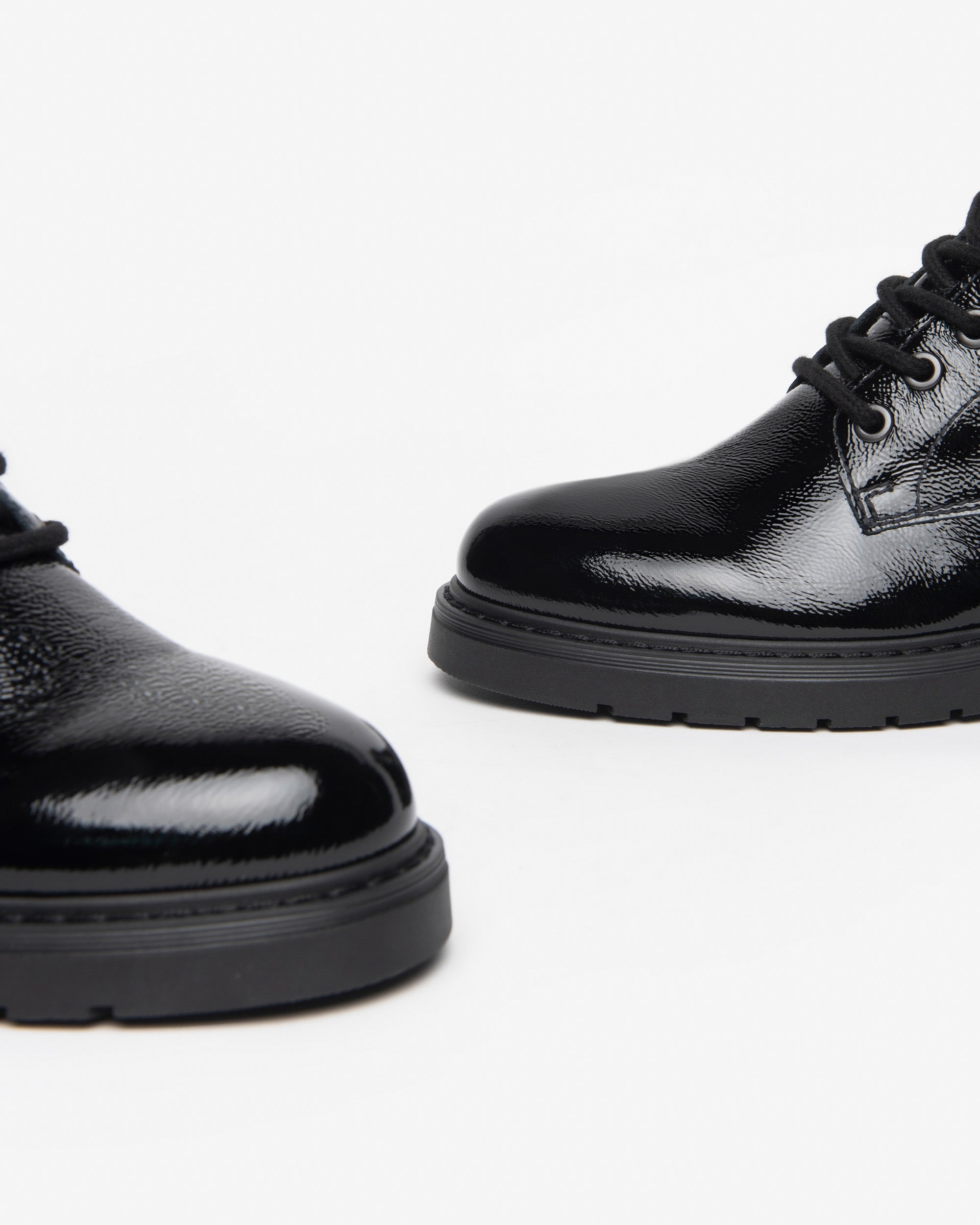 Women’s Patent Combat Boots