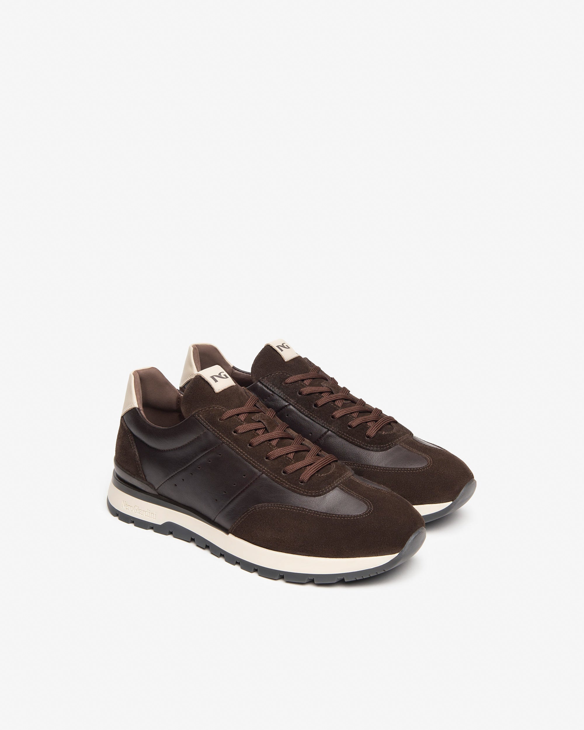 Sneakers Heren in Suède en Leder