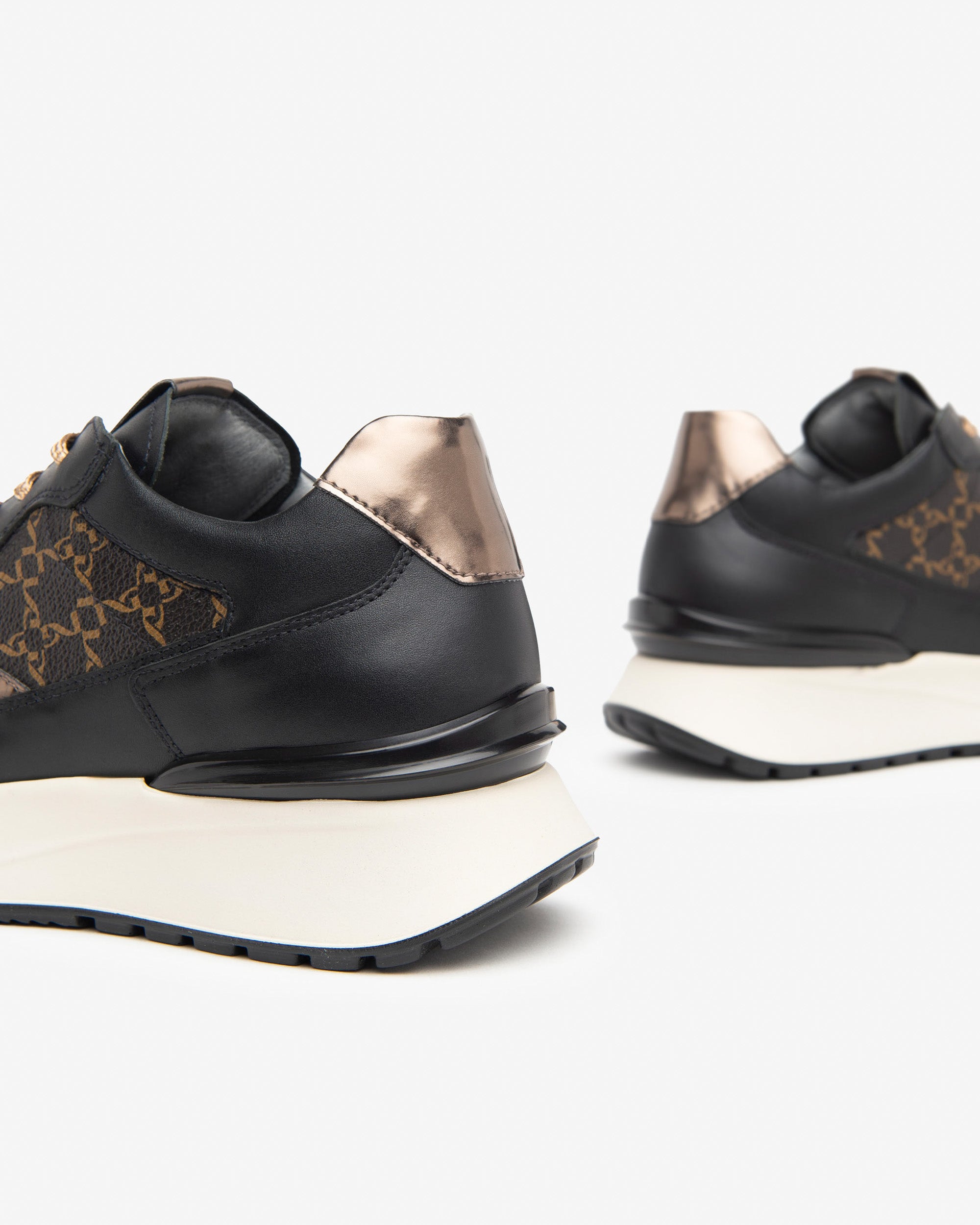 Women’s Leather and Technical Fabric Sneakers
